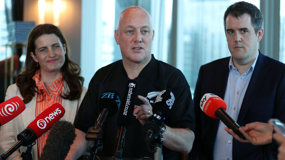 National's Nicola Willis, Christopher Luxon and Chris Bishop