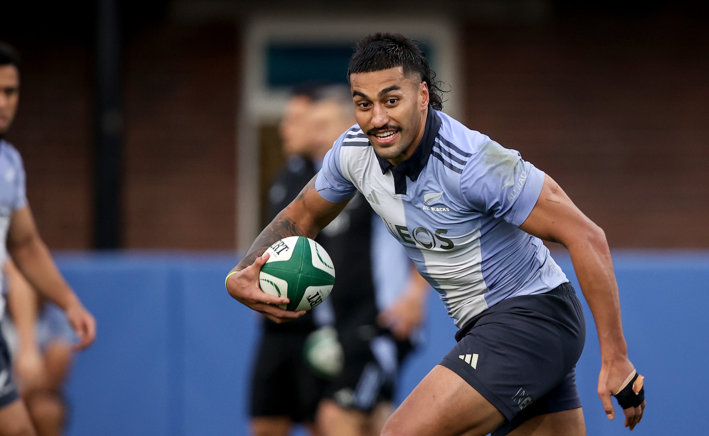 All Black Rieko Ioane trains in Dublin before his excellent performance against Ireland last year.
