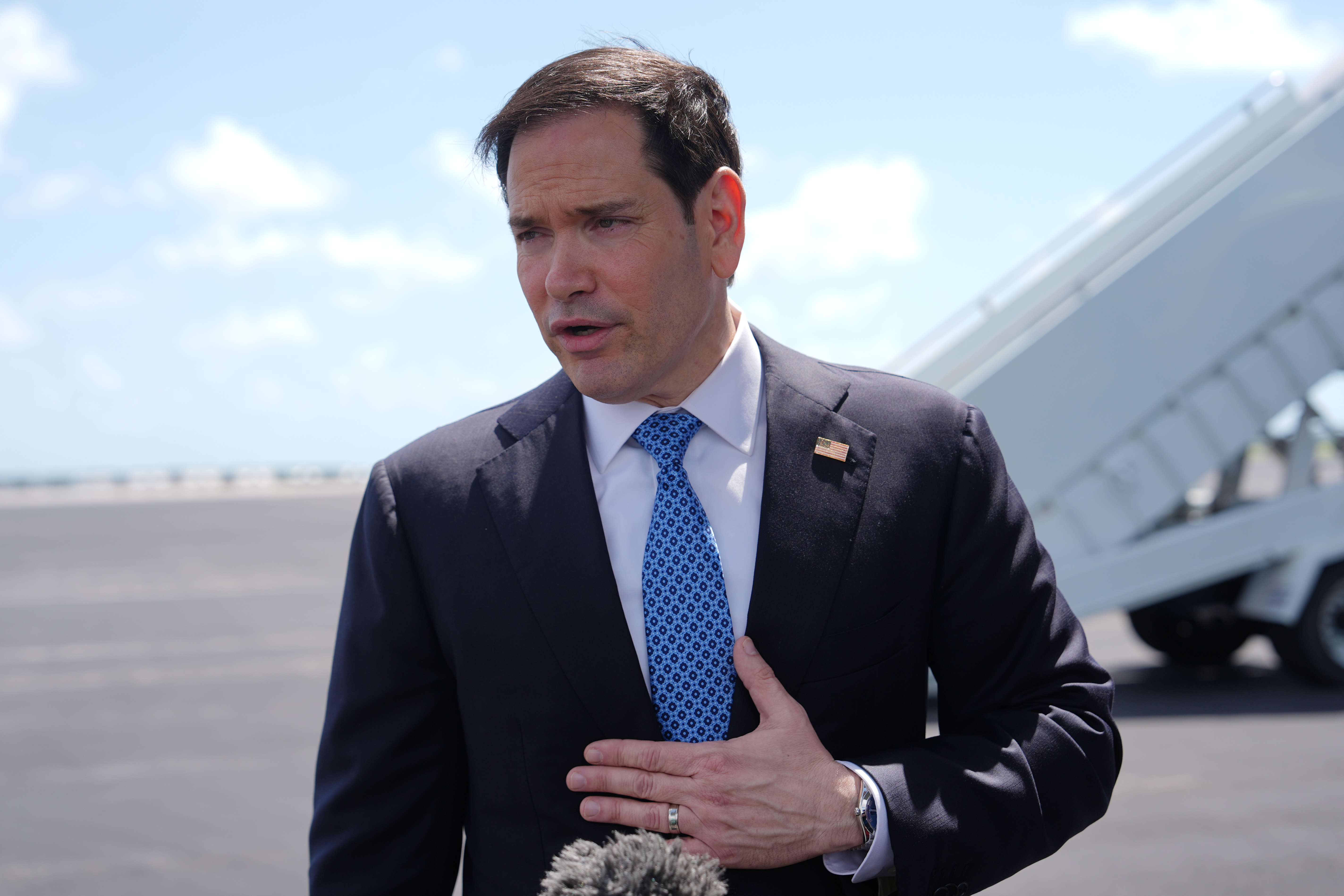 Secretary of State Marco Rubio ahead of the meeting.