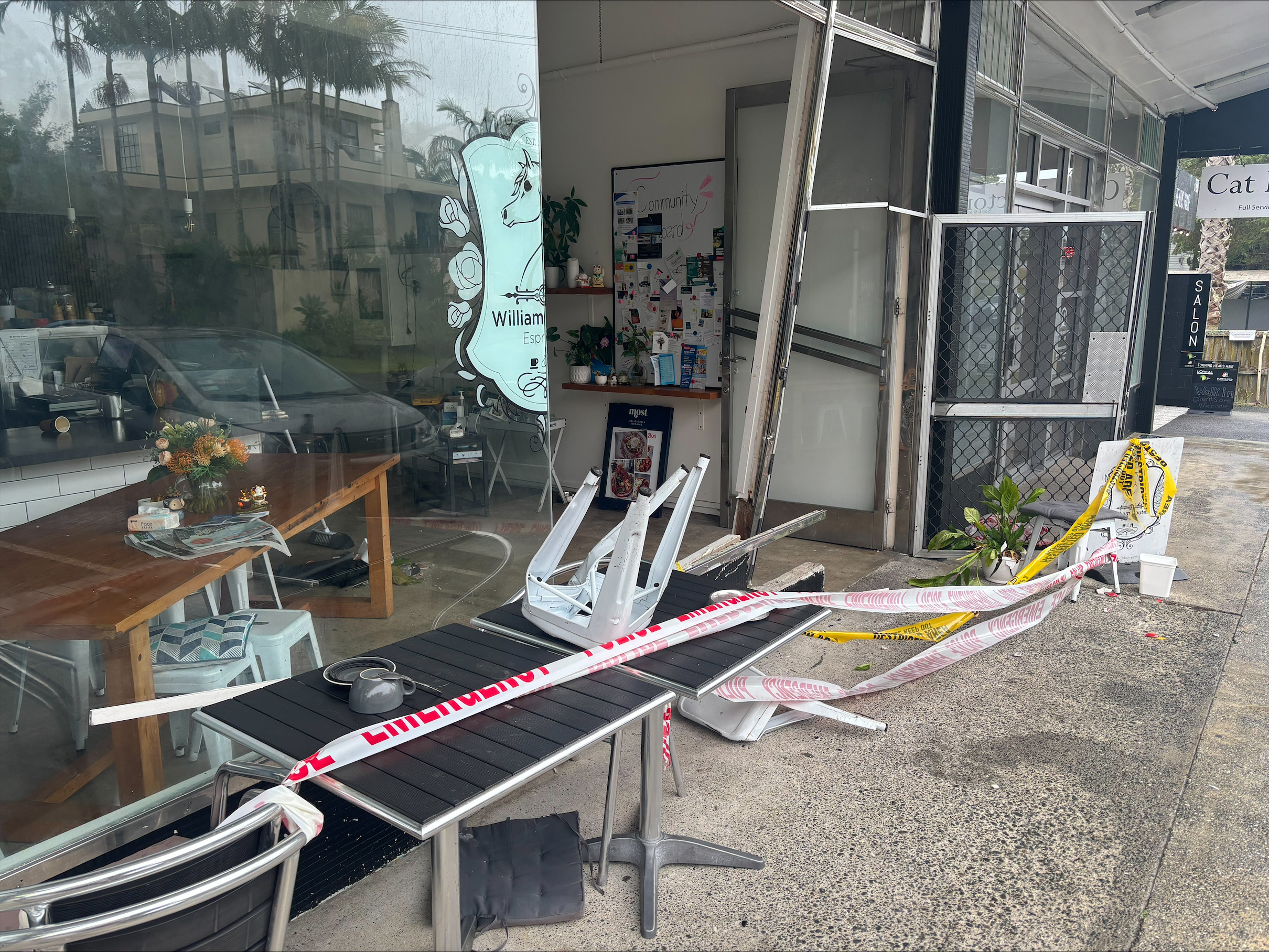 The scene of a fatal crash in Auckland's Forrest Hill 