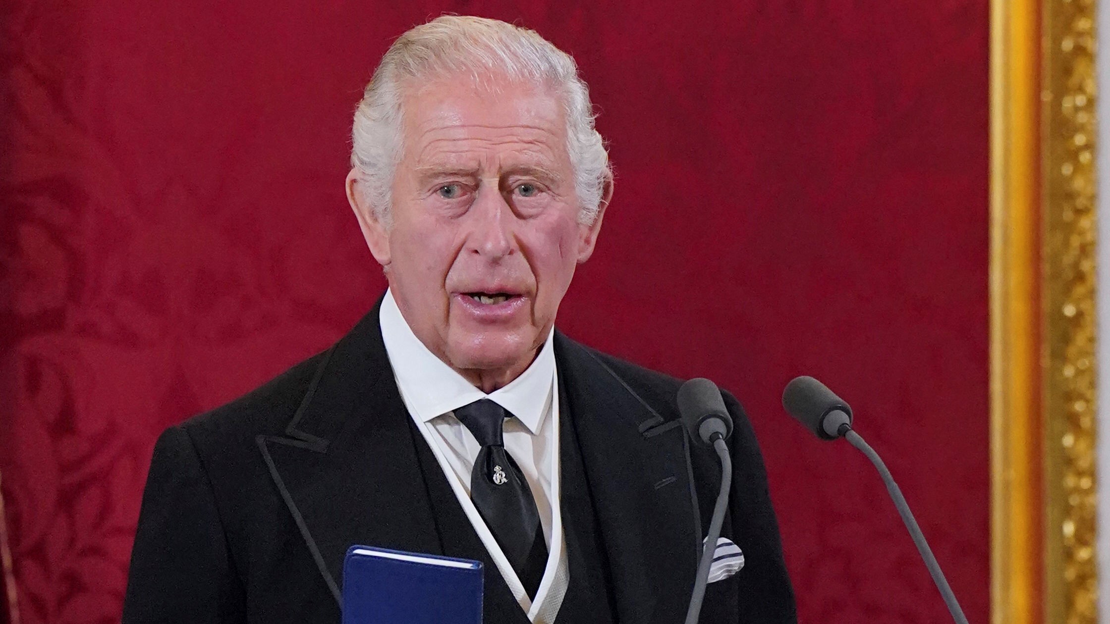 King Charles III makes his declaration during the Accession Council at St James's Palace.