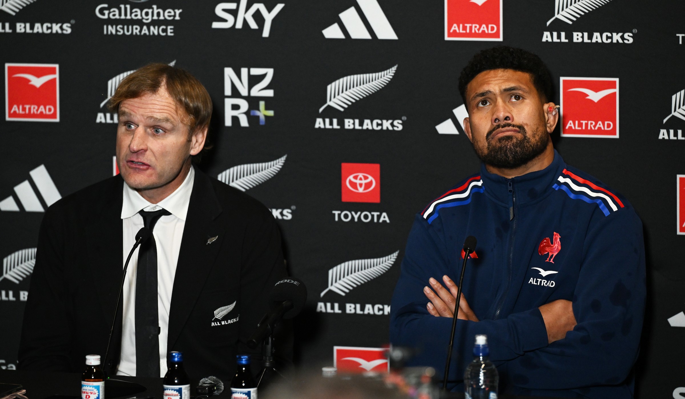 All Blacks head coach Scott Robertson and skipper Ardie Savea discuss their team's win over France in Hamilton.