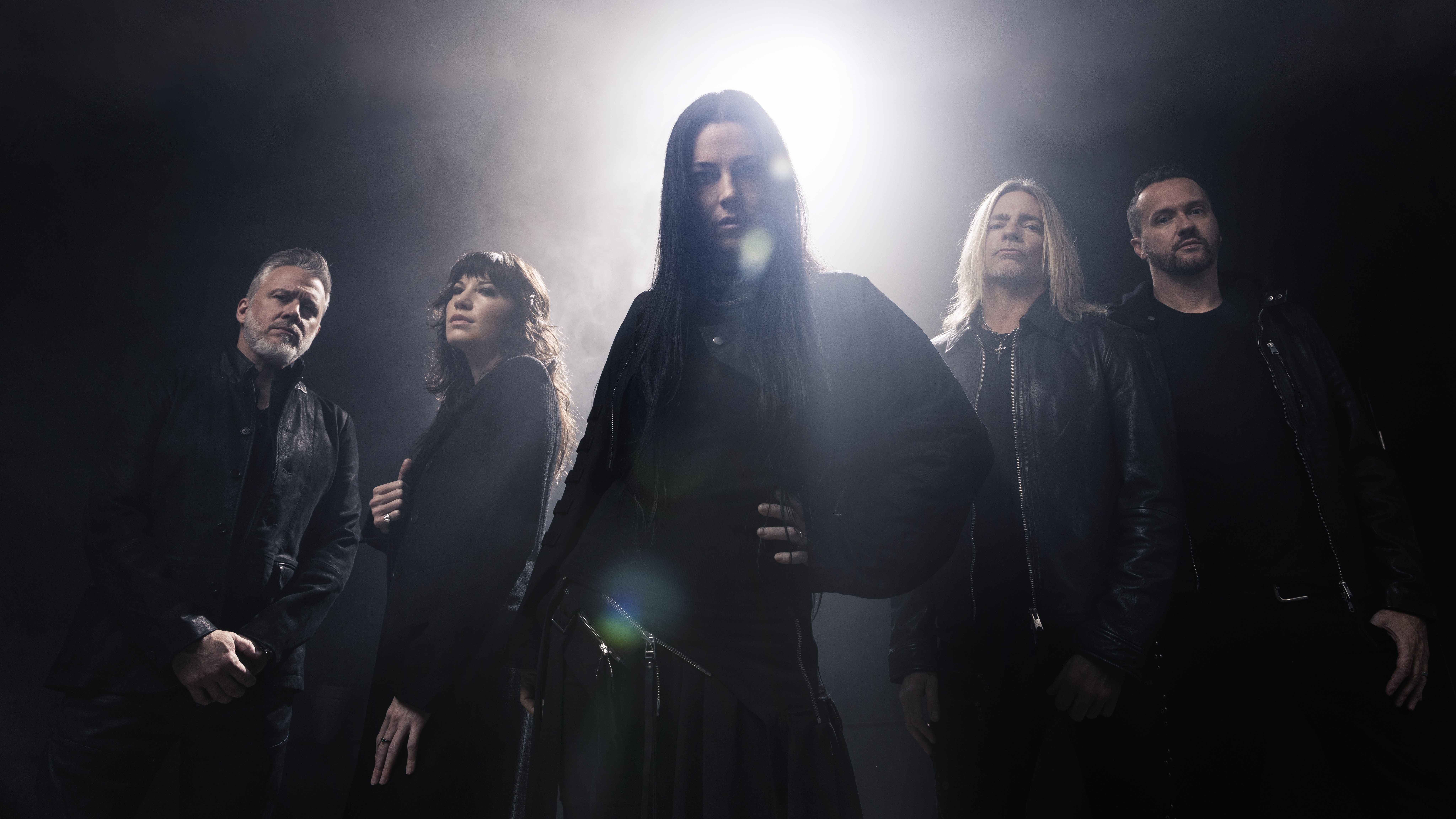 The current lineup of Evanescence consists of frontwoman and founder Amy Lee (vocals, keyboards), guitarists Troy McLawhorn and Tim McCord, drummer Will Hunt, and bassist Emma Anzai.