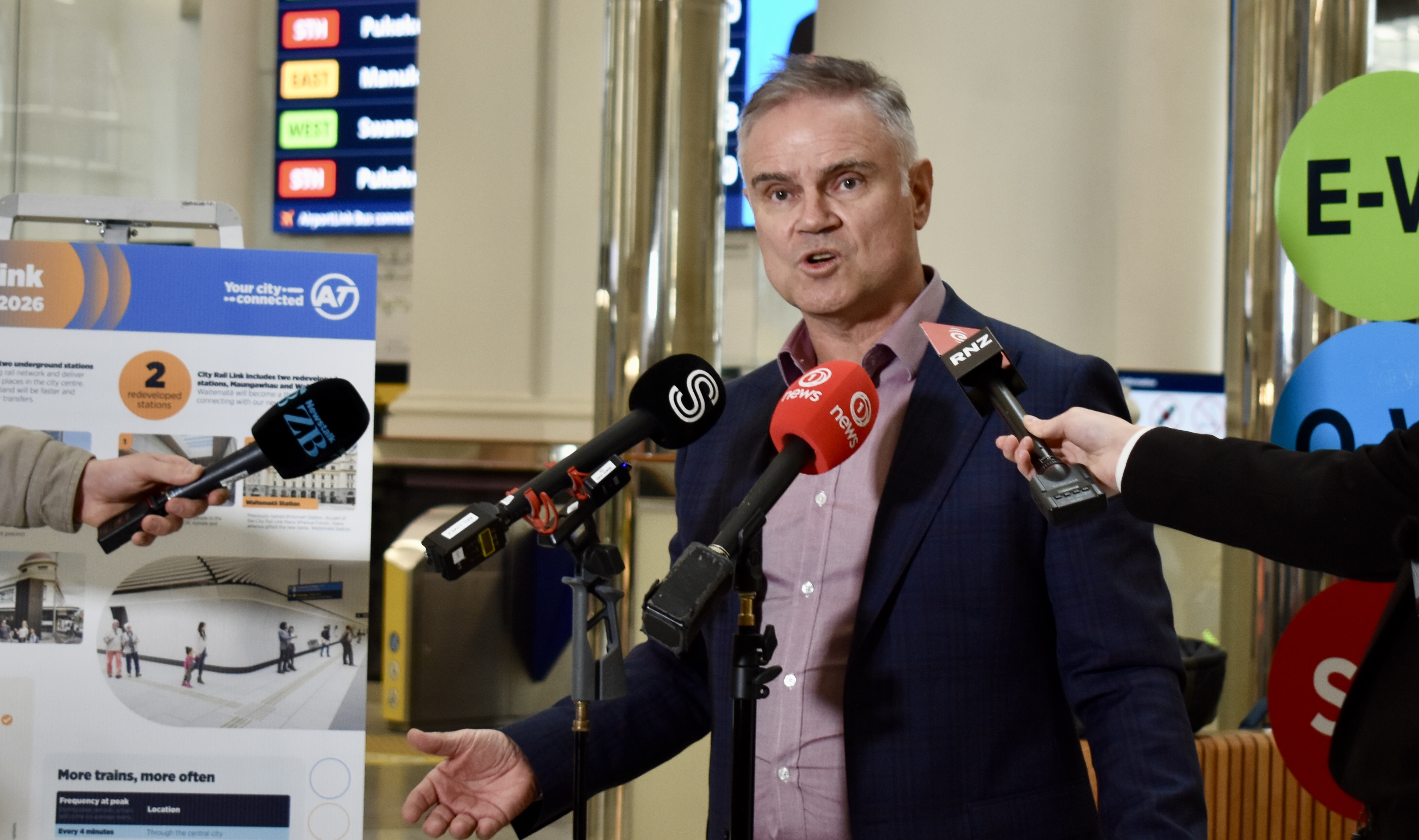 Dean Kimpton speaks to media in August 2025.