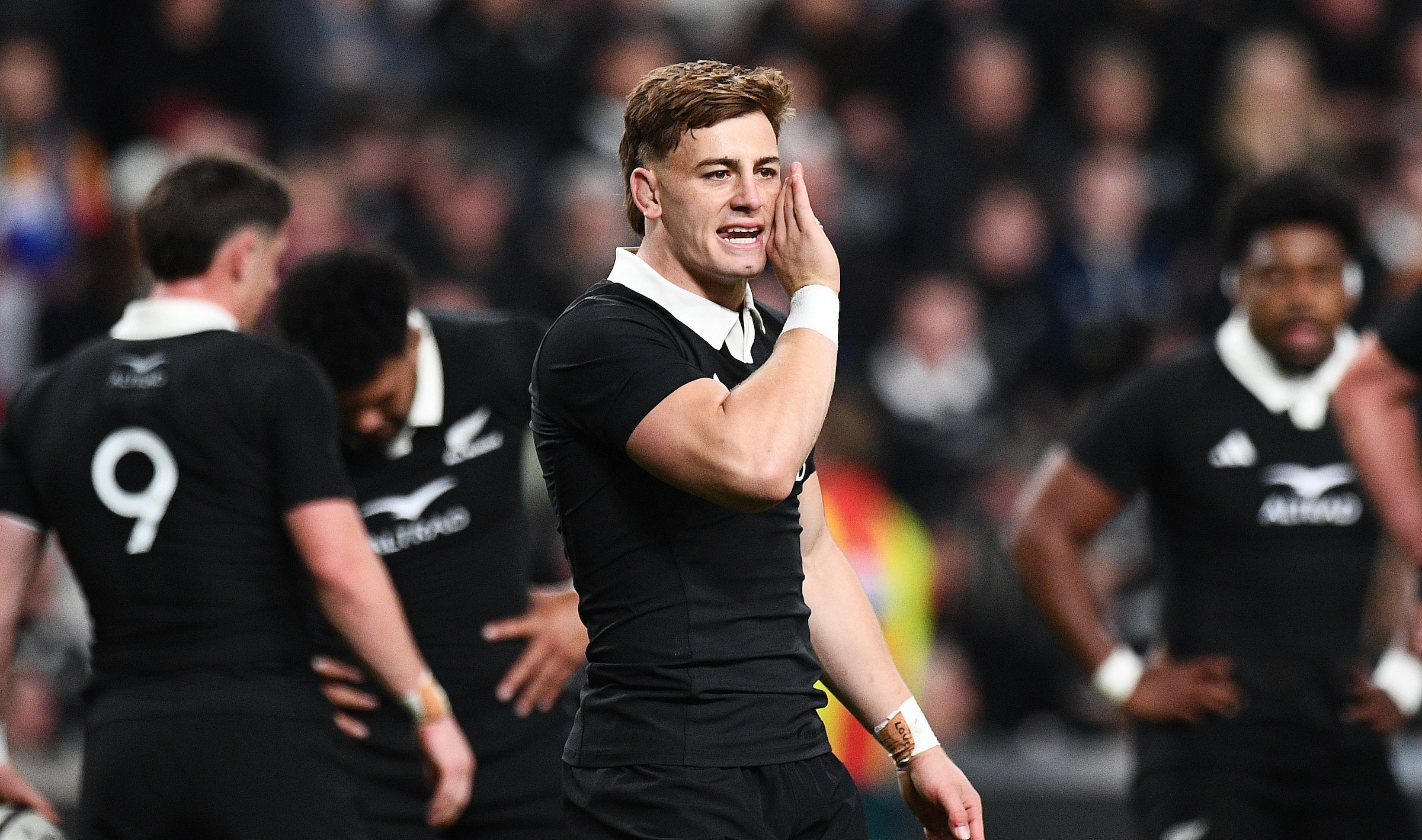 All Blacks No.10 Ruben Love calls the shots against France.