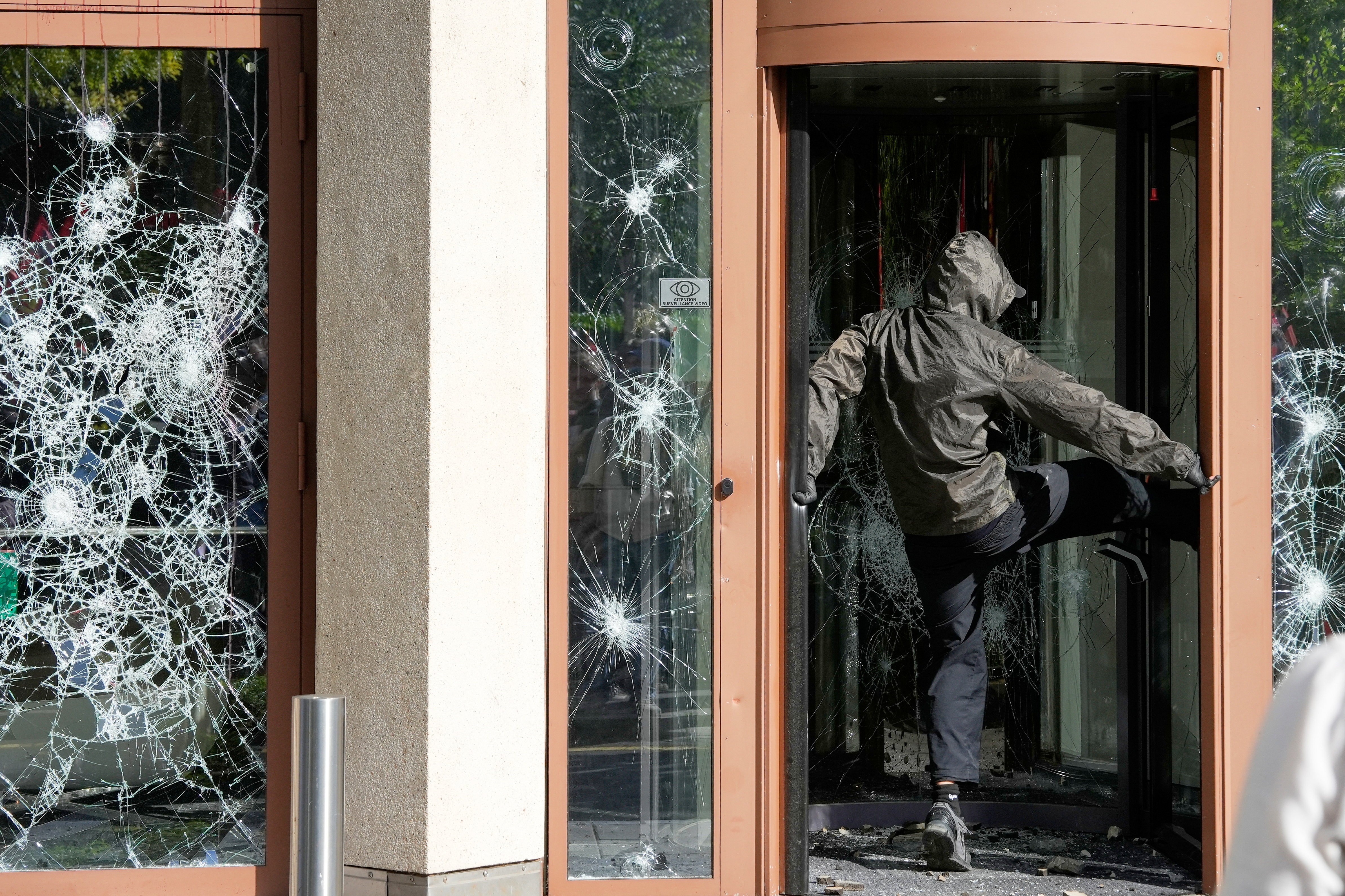 Protestors clash with police in Geneva ahead of the G7 summit in nearby France.