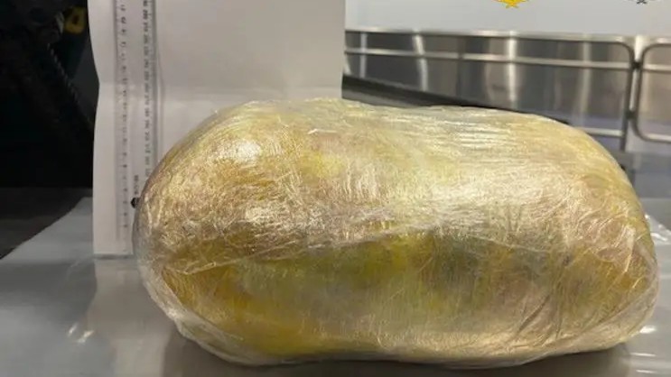 Australian Border Force officers noticed the man was carrying extra weight in an unusual location.