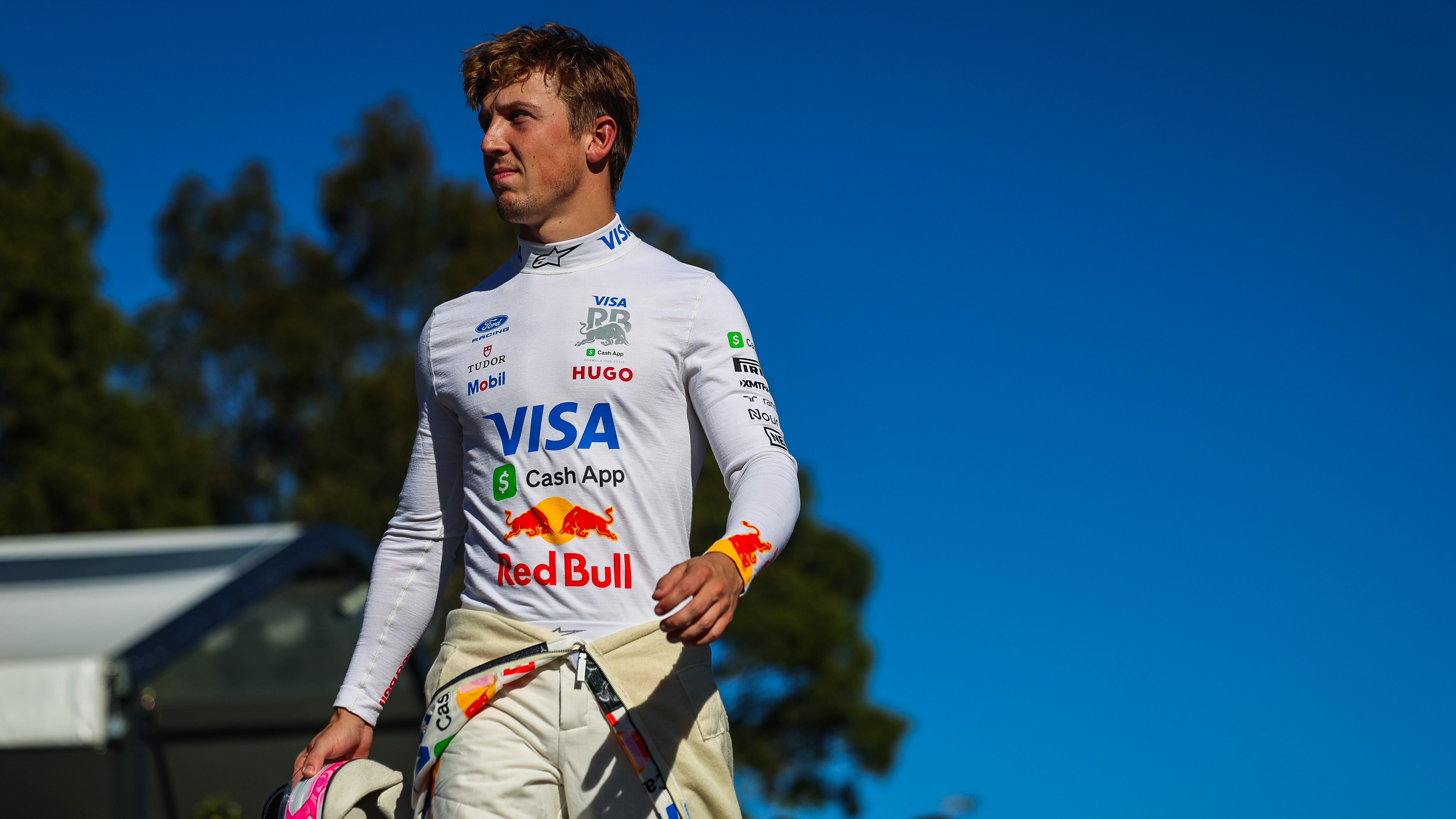 Liam Lawson in his 2026 Racing Bulls race suit