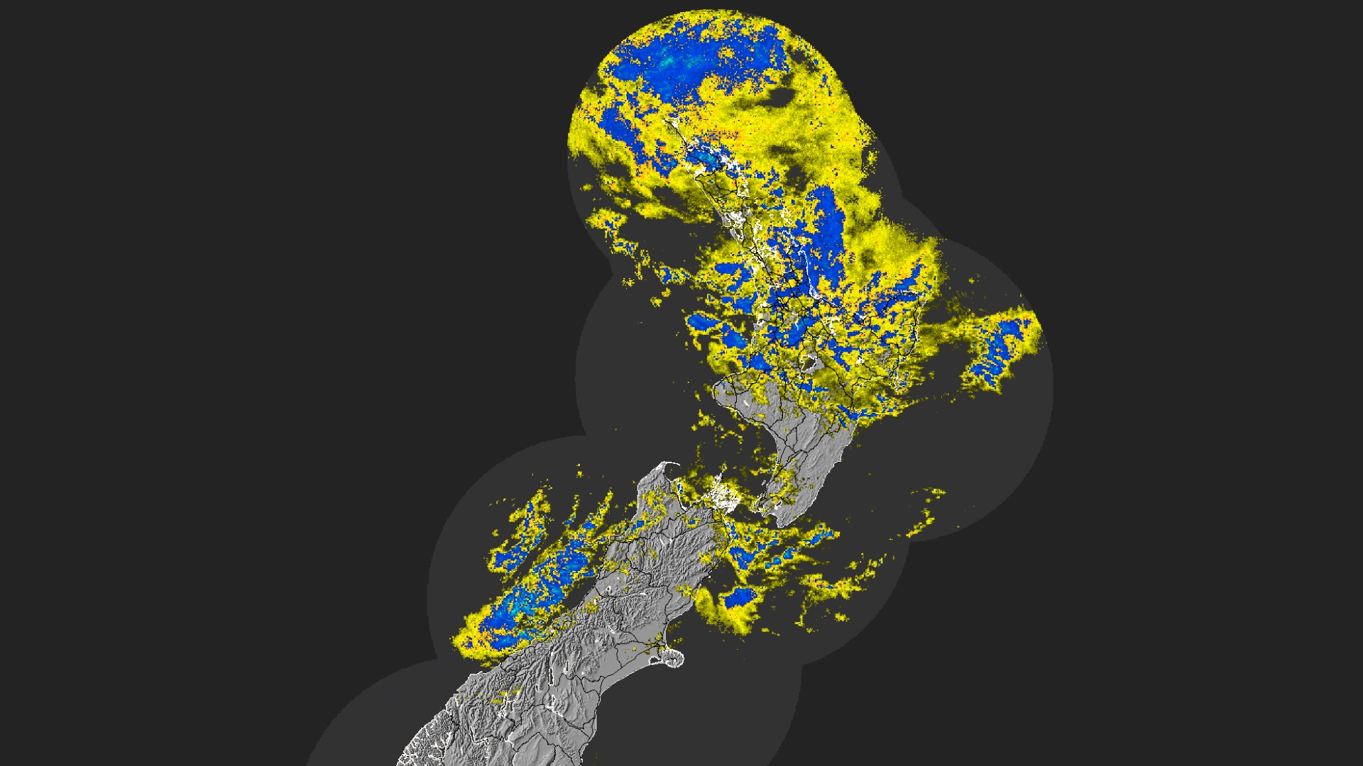 Rain radar as of 6.35am. 