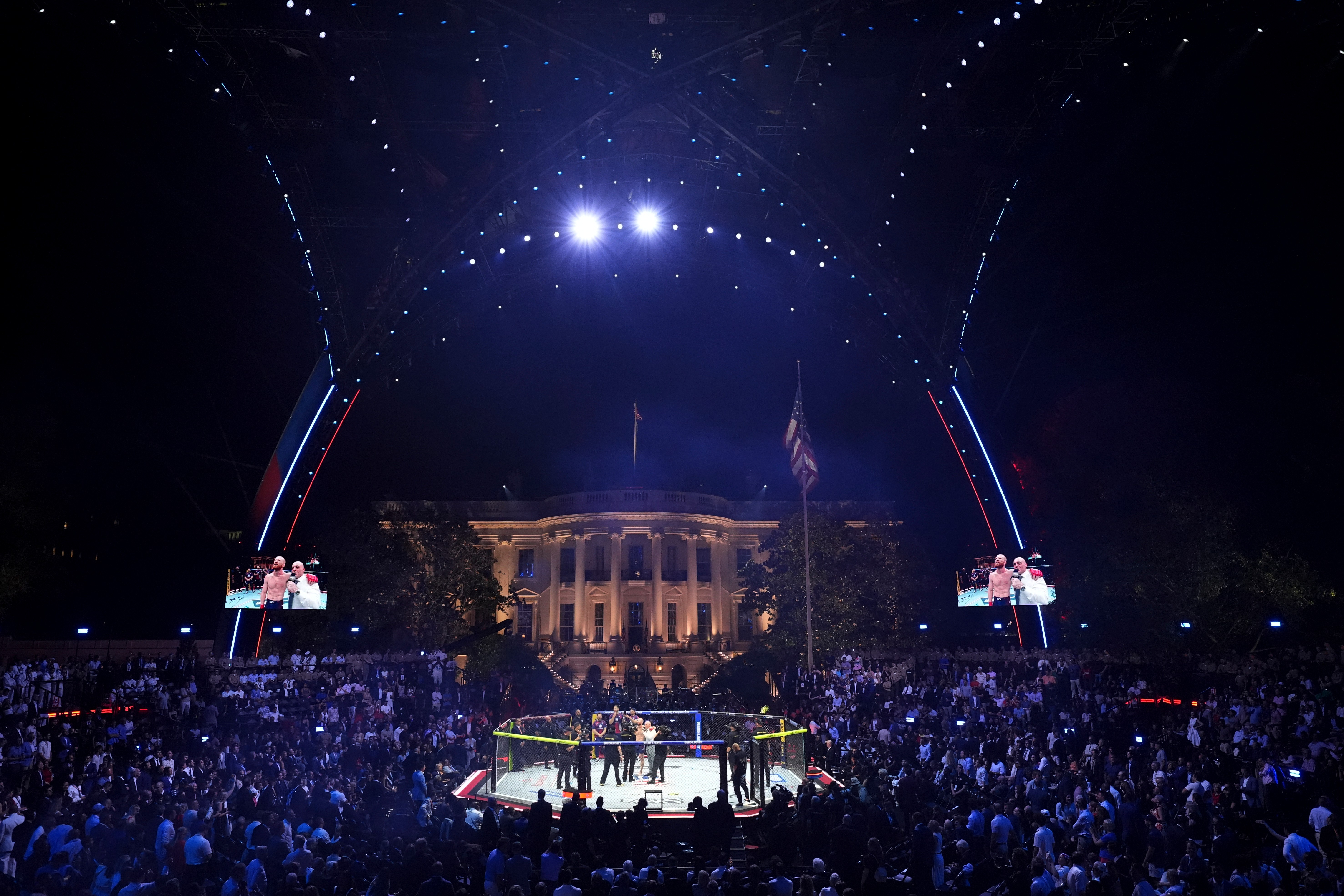The White House's South Lawn played host to UFC Freedom 250.