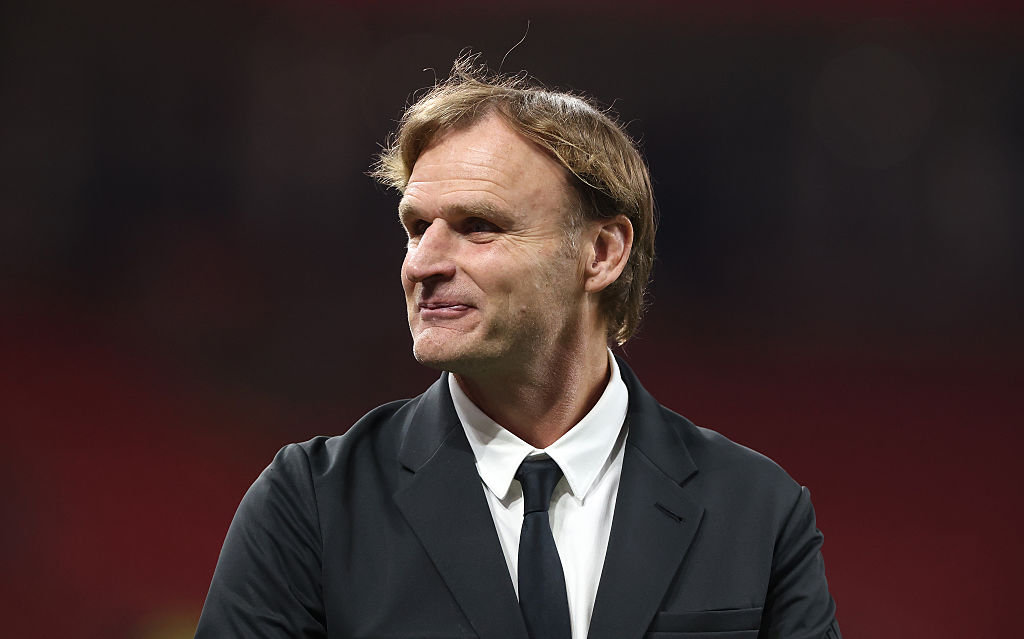 Scott Robertson, the New Zealand head coach looks on during the Quilter Nations Series 2025 rugby international match between Wales and New Zealand.
