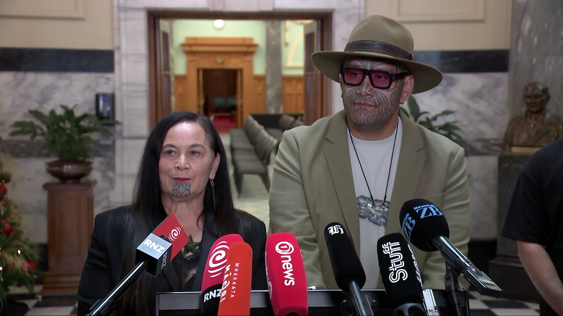 Te Pāti Māori co-leaders Debbie Ngawera-Packer and Rawiri Waititi.