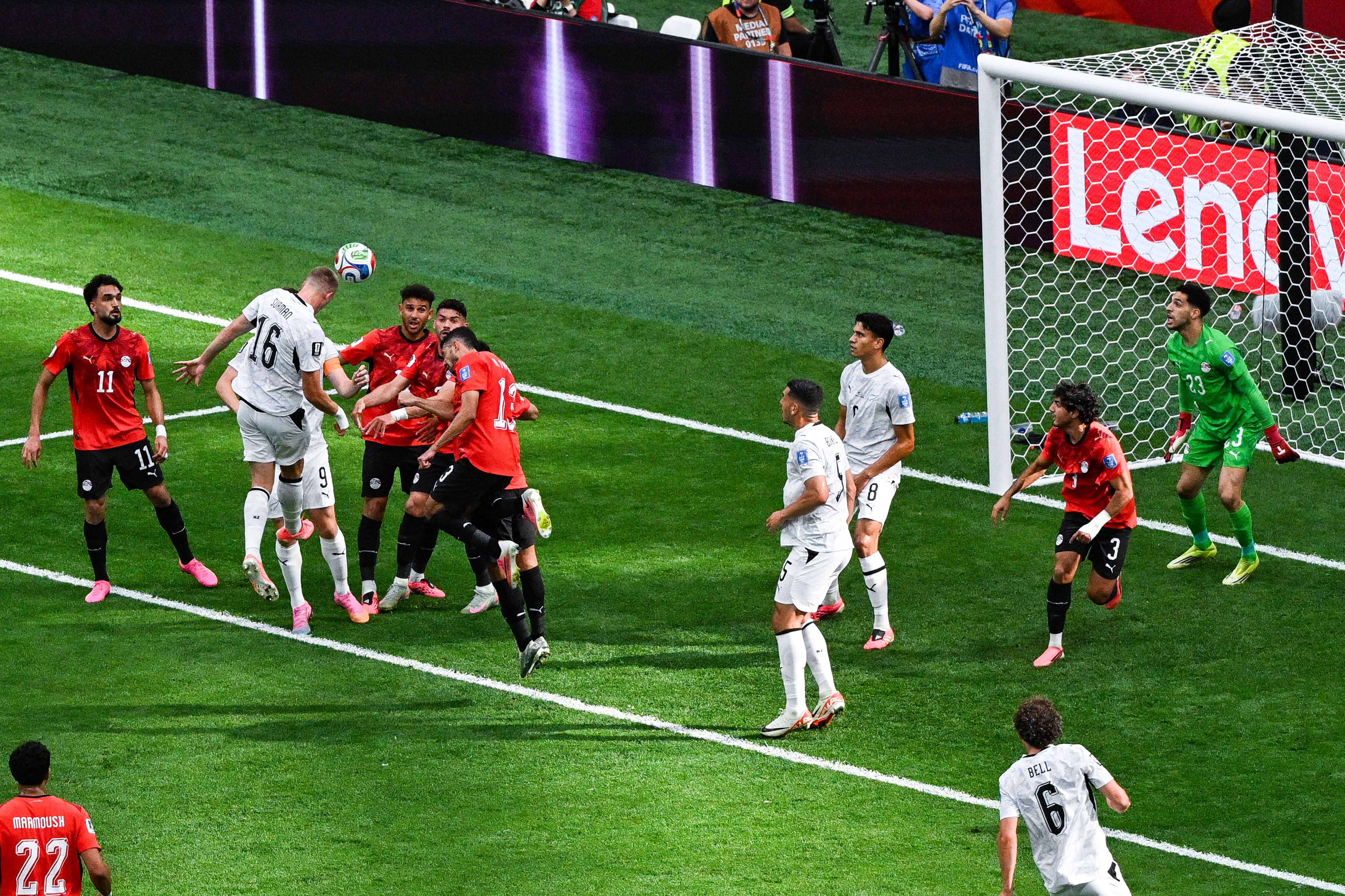 Finn Surman scores for the All Whites against Egypt in Vancouver