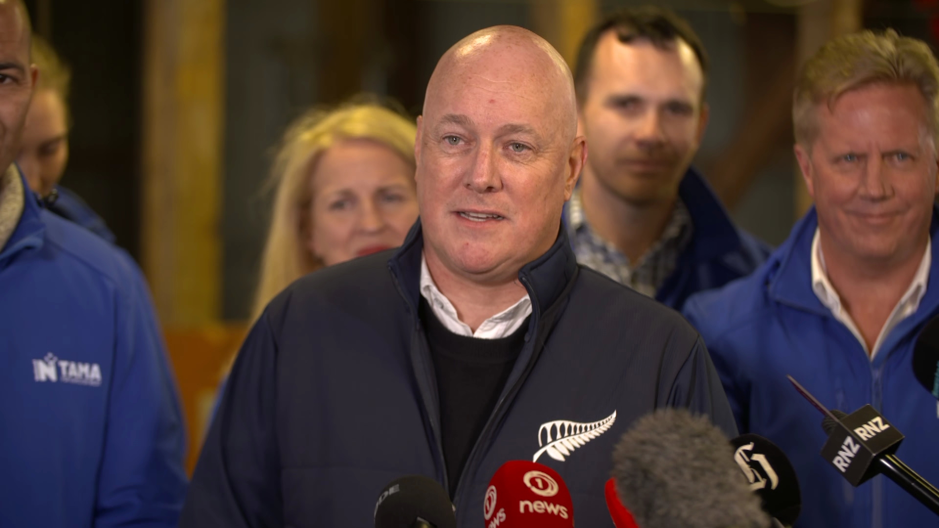 National leader Christopher Luxon in Waikato.