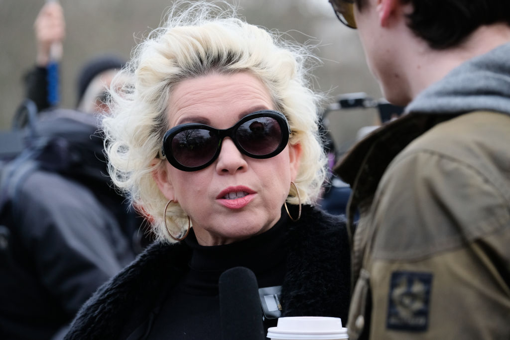 Posie Parker in London in February 2023