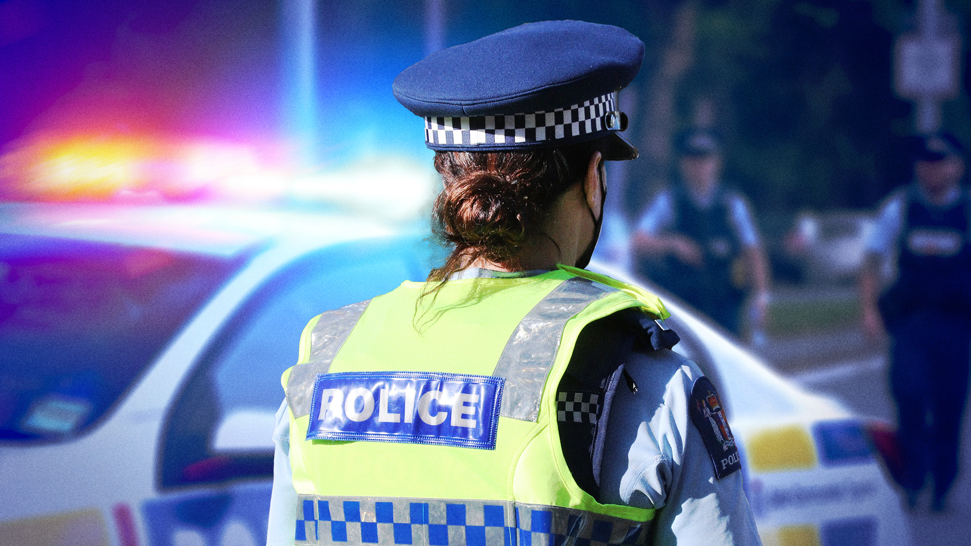 Police at incident scene.