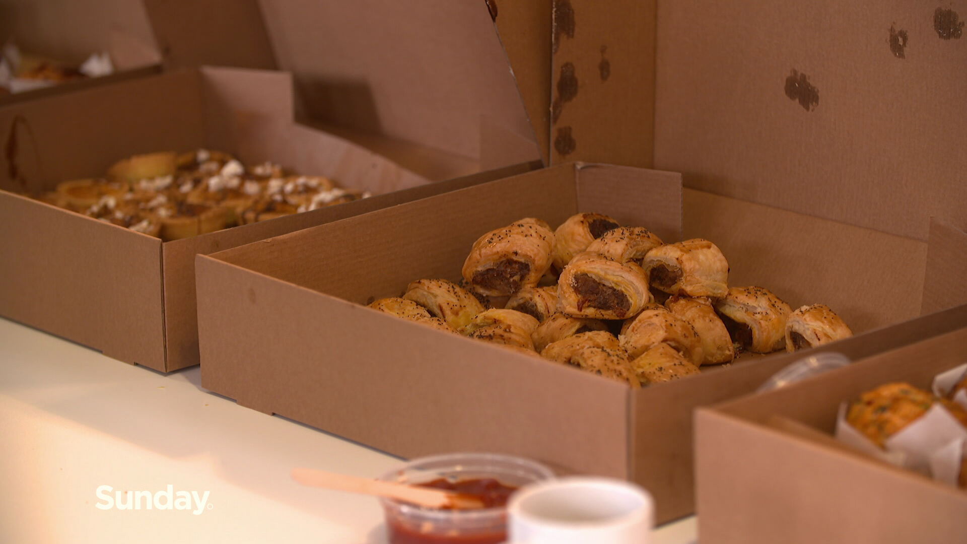 A plate of sausage rolls- one of Chris Hipkin's favourites. 