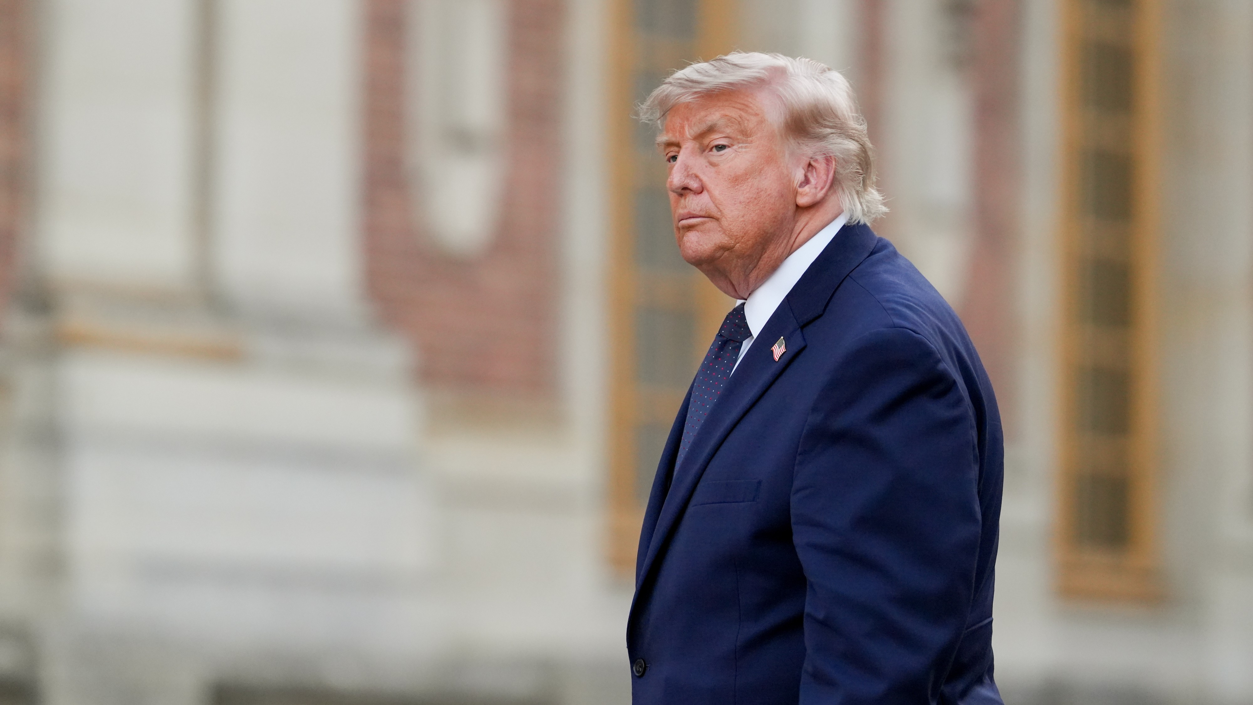 US President Donald Trump arrives for a gala dinner at the Versailles Palace in Versailles, France, on Wednesday, June 17, 2026.