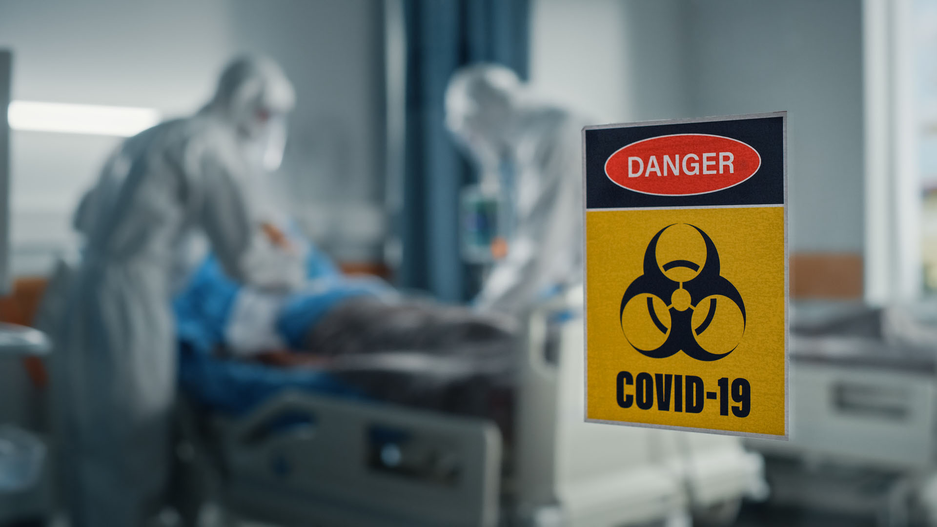 Covid-19 sign at hospital ward (file picture).