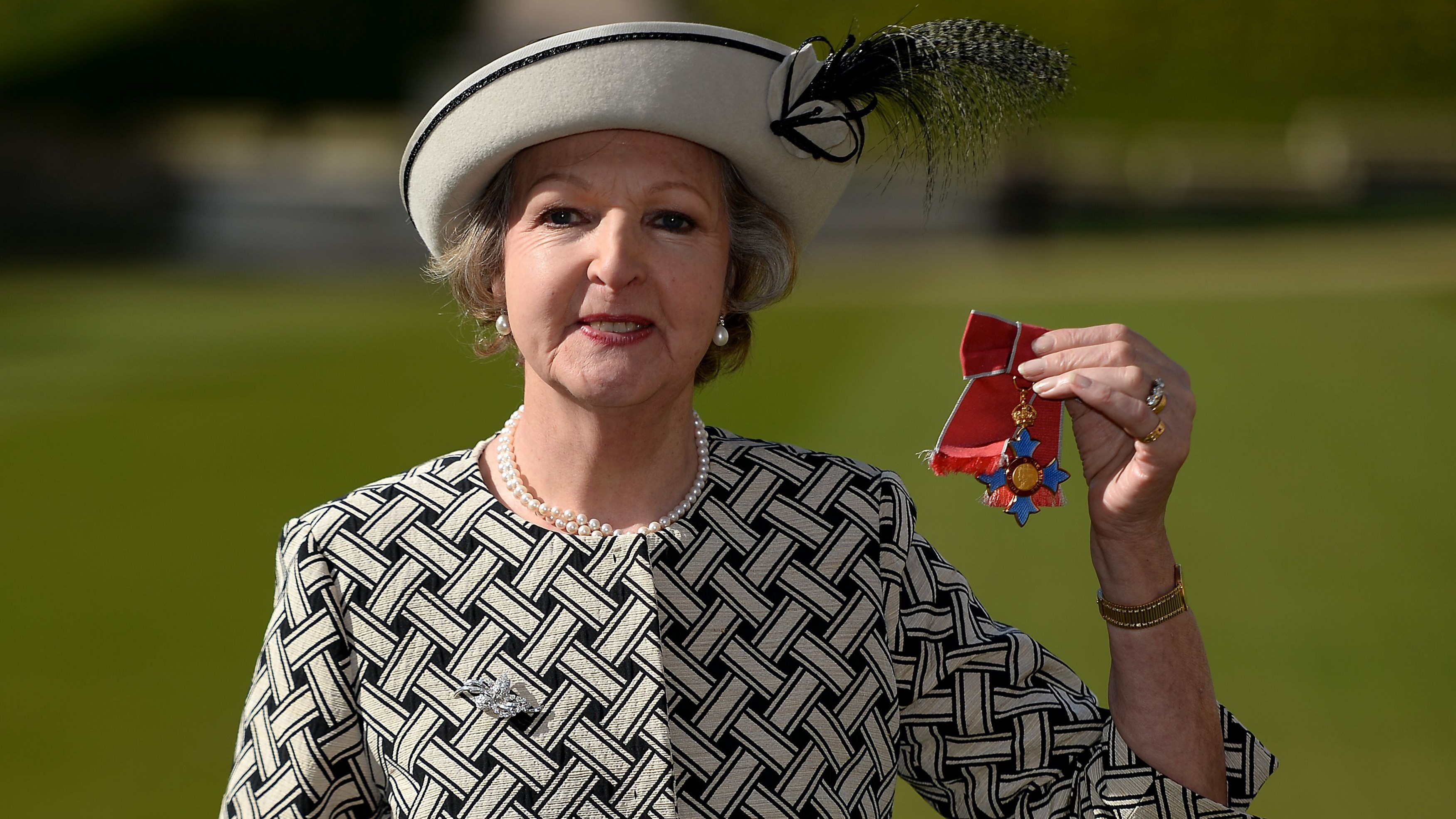 Dame Penelope Keith after she was made a Dame Commander for services to the Arts and to charity during an Investiture ceremony at Windsor Castle.