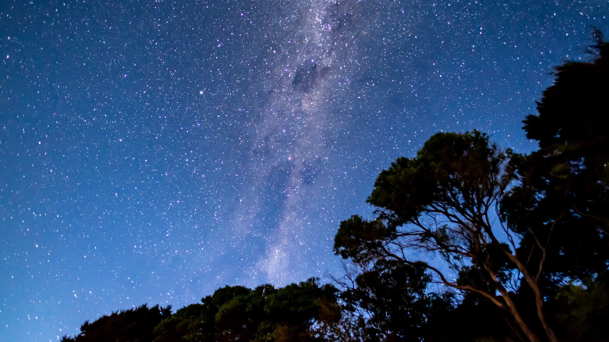A starry night sky