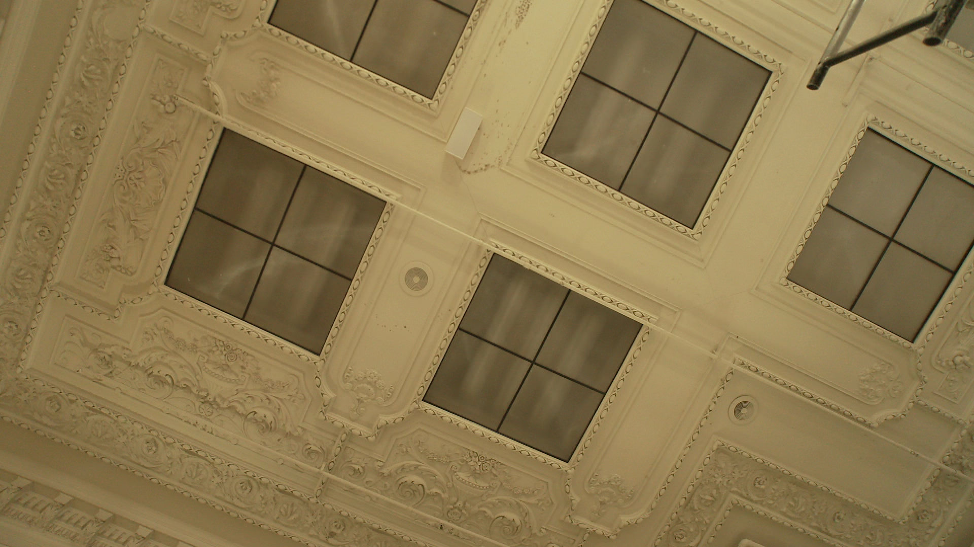 The ornamental ceiling of the Queen St Maccas that many Aucklanders will remember.
