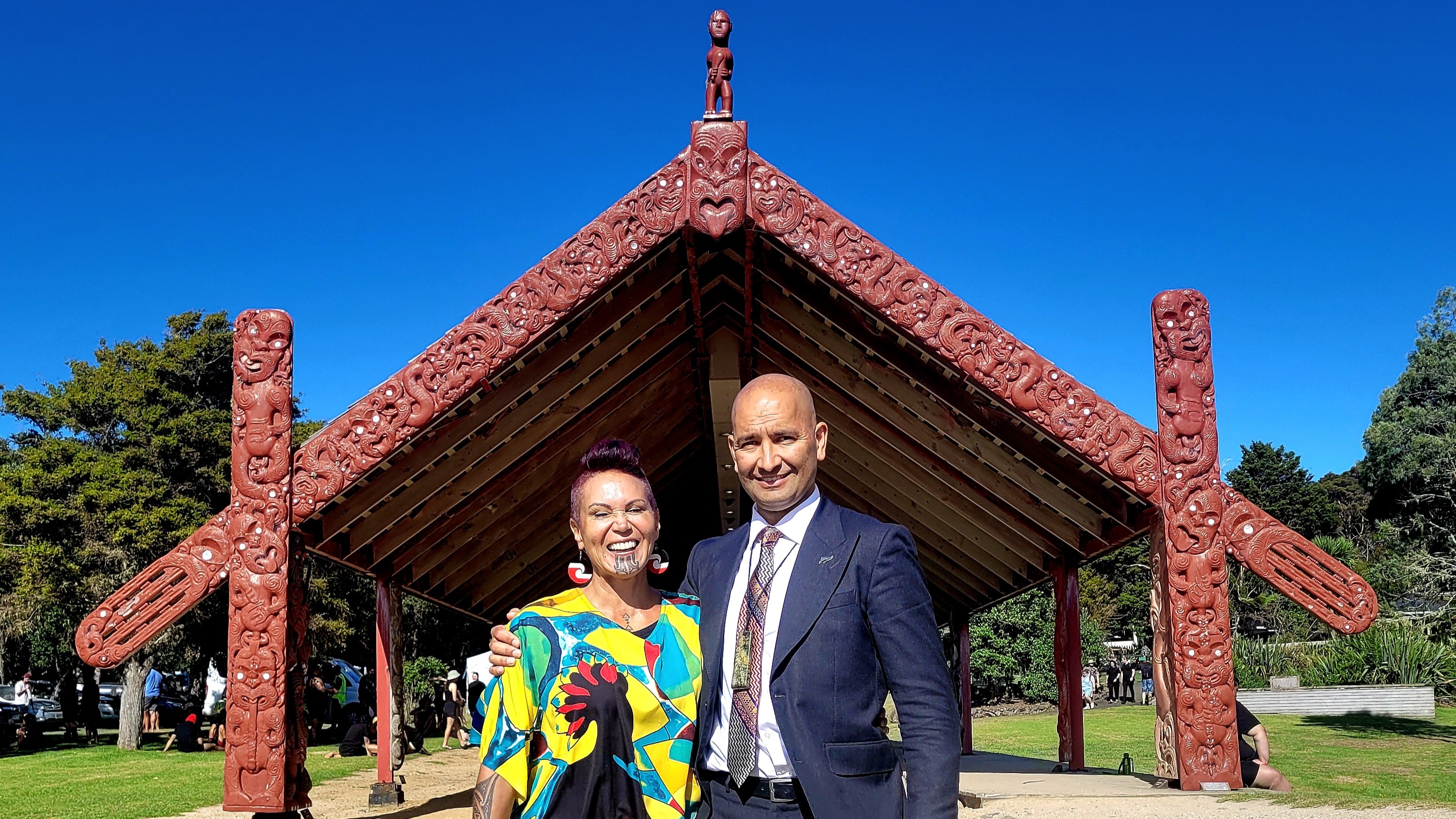 Māori Development Minister Tama Potaka and his wife Ariana Paul. 