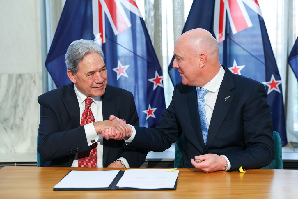 Luxon with his new semi-deputy-elect Winston Peters. 