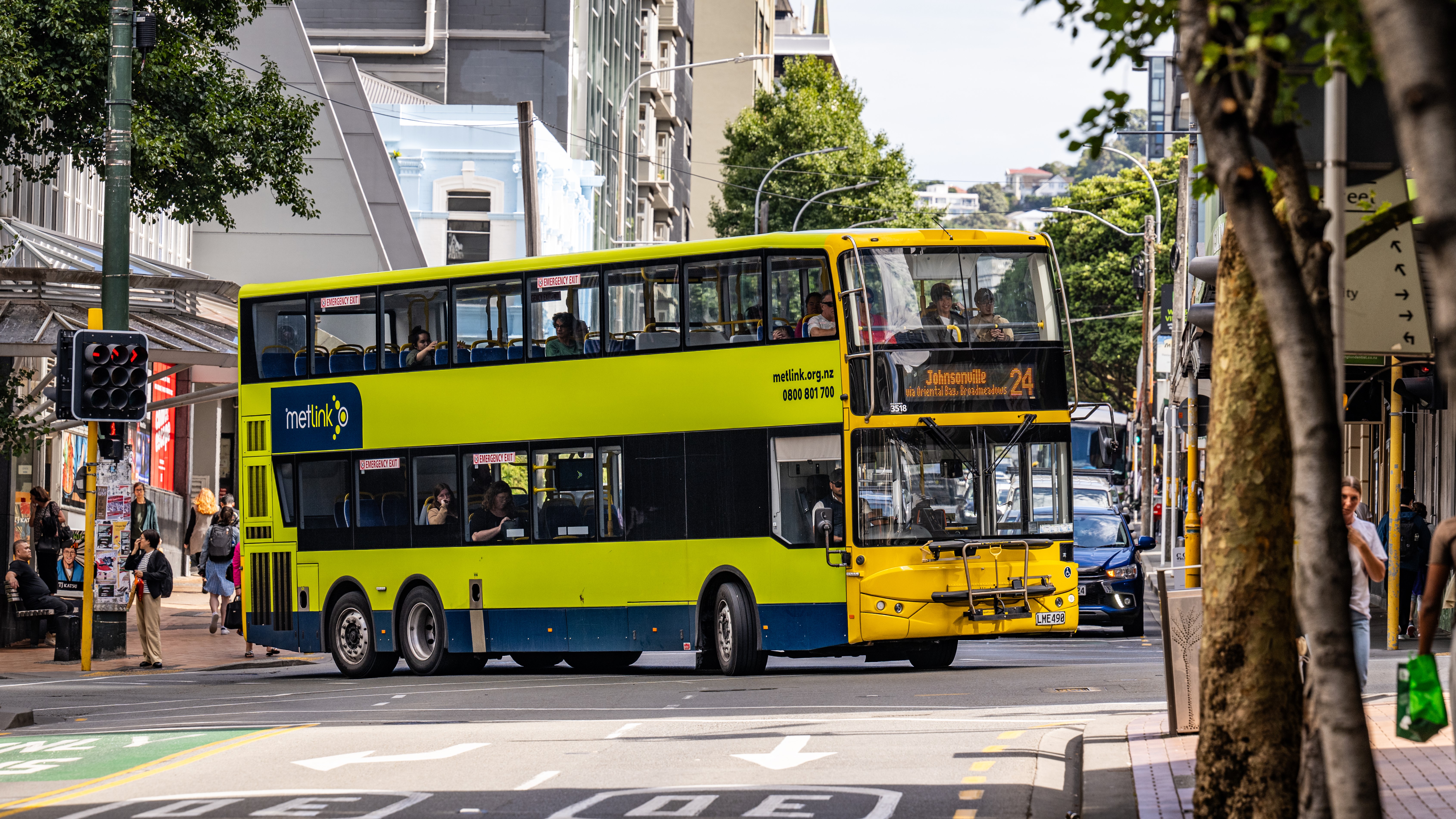 A double-decker bus in Wellington (file image).