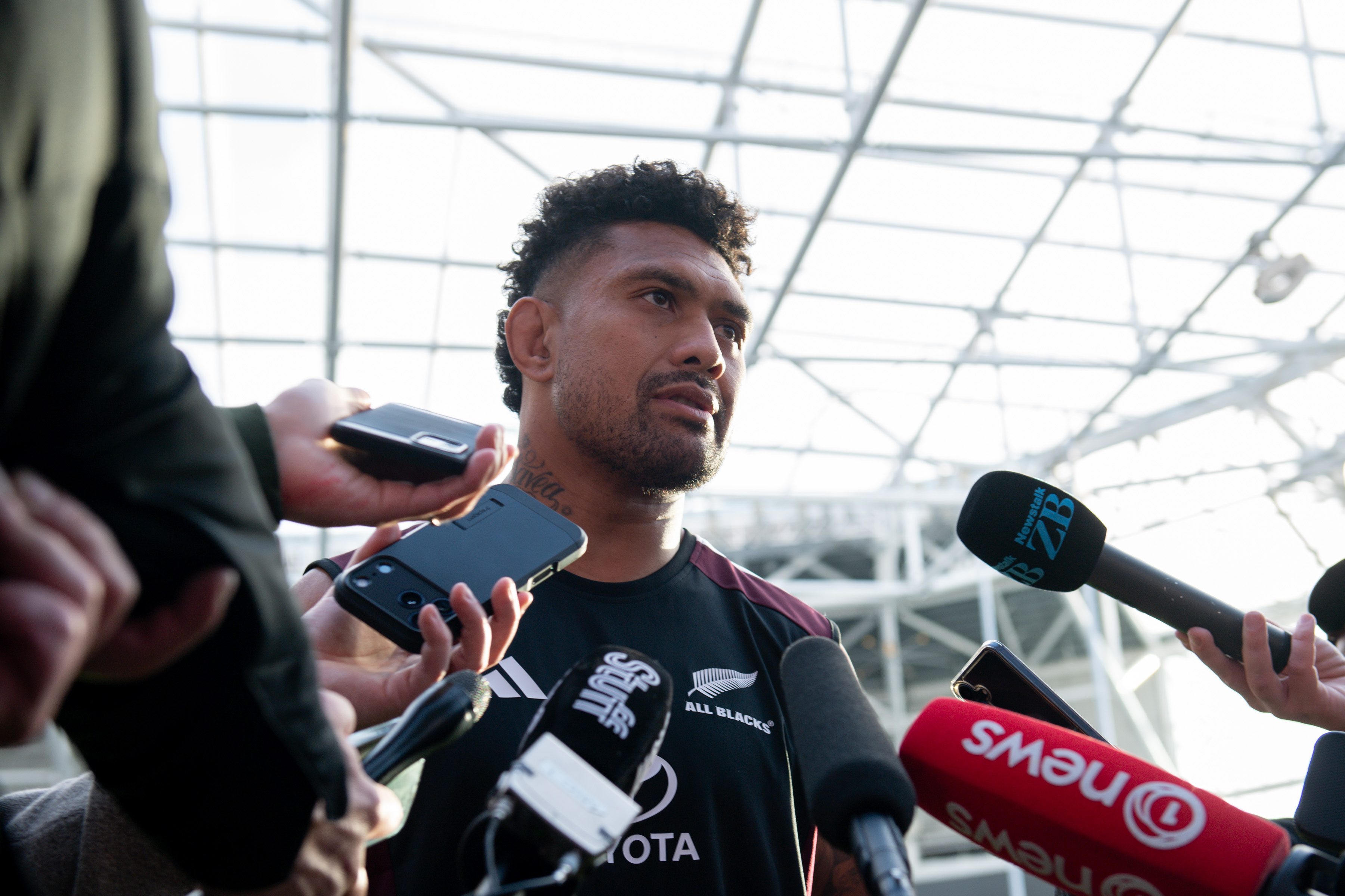 Ardie Savea during the All Blacks Captains run at One NZ Stadium