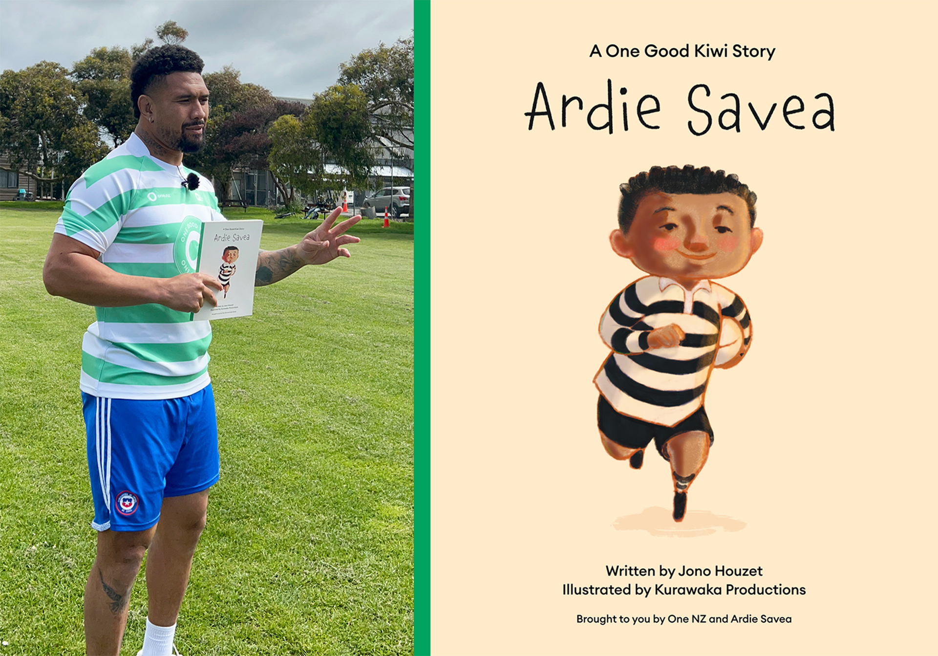 Gracz rugby Ardi Savea wydaje książkę dla dzieci.