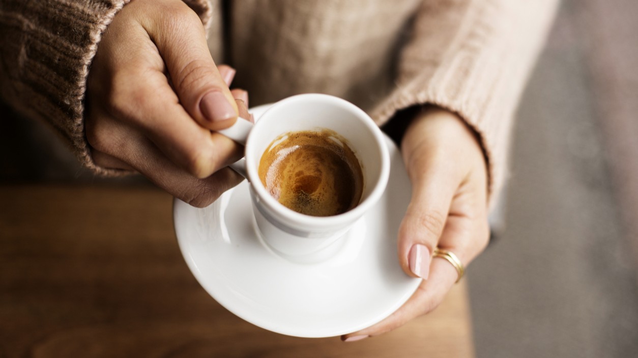 Espresso coffee.