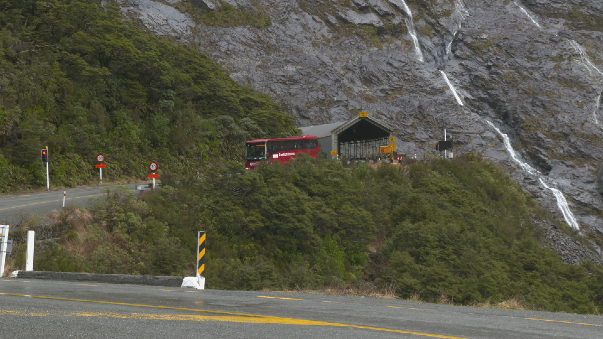 The Milford Sound end of the Homer Tunnel.