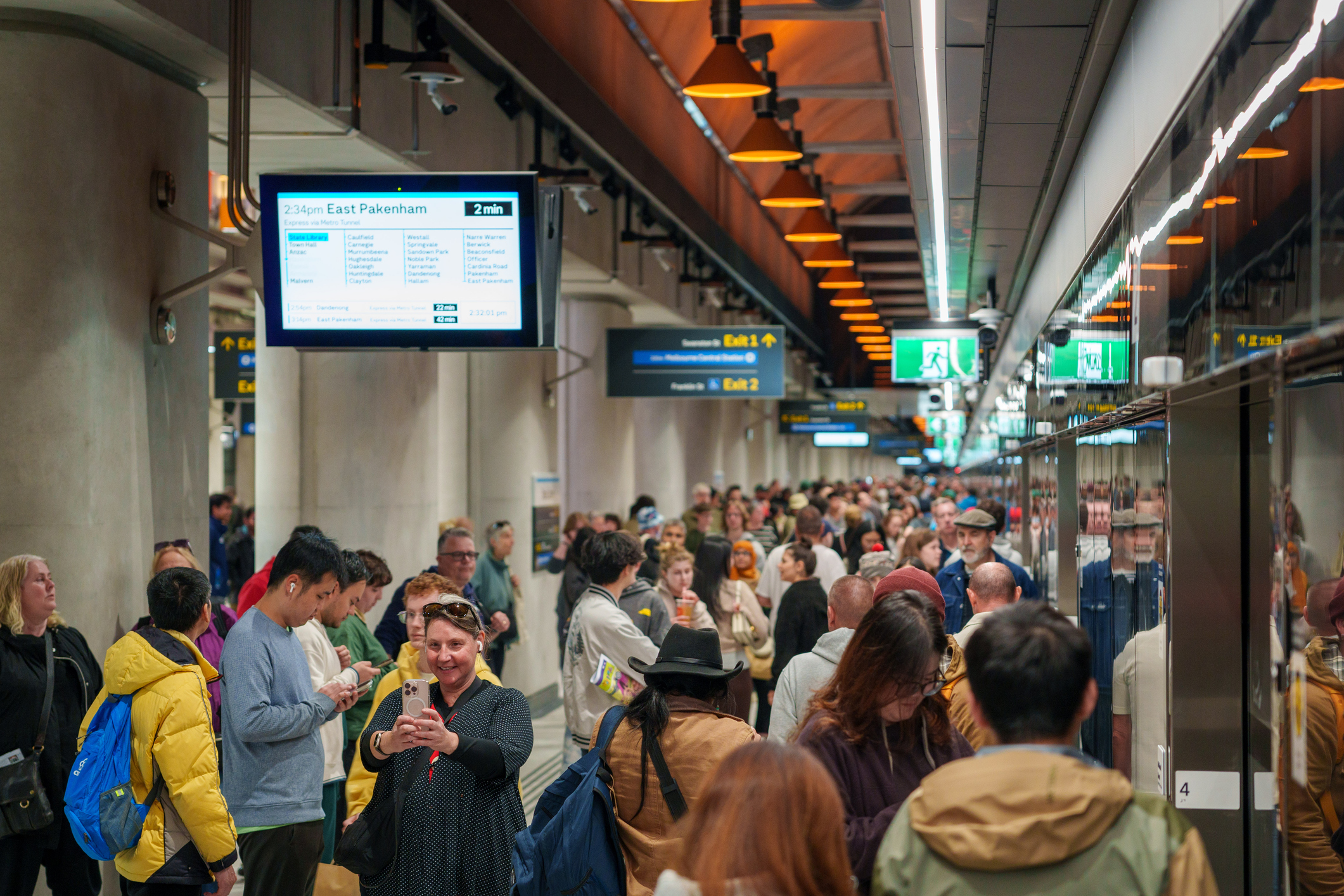 Melbourne's metro tunnel opened last November with two weeks' notice given to the public (file image).