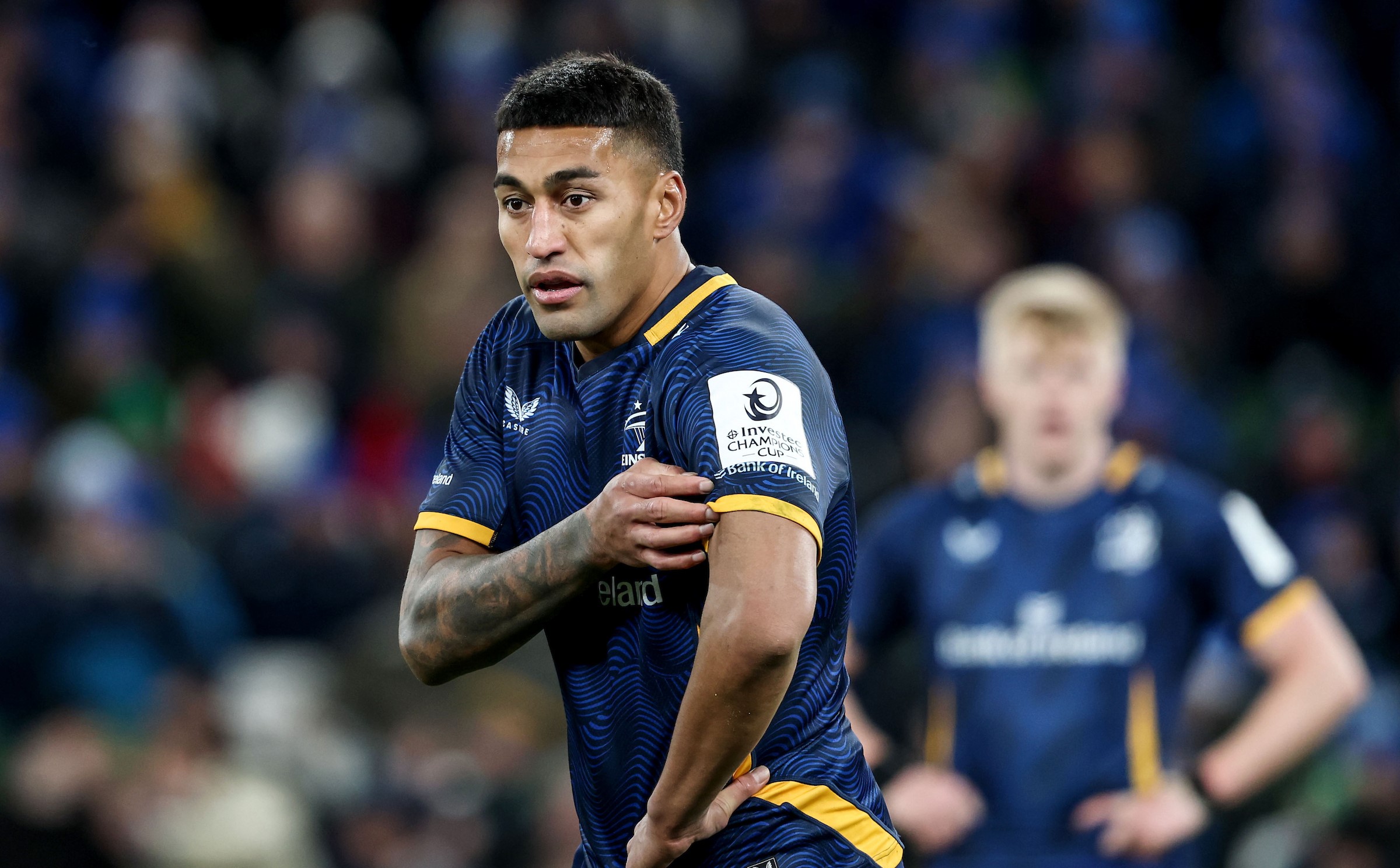 All Black Rieko Ioane made his debut for Leinster in their victory over Harlequins in Dublin this month.