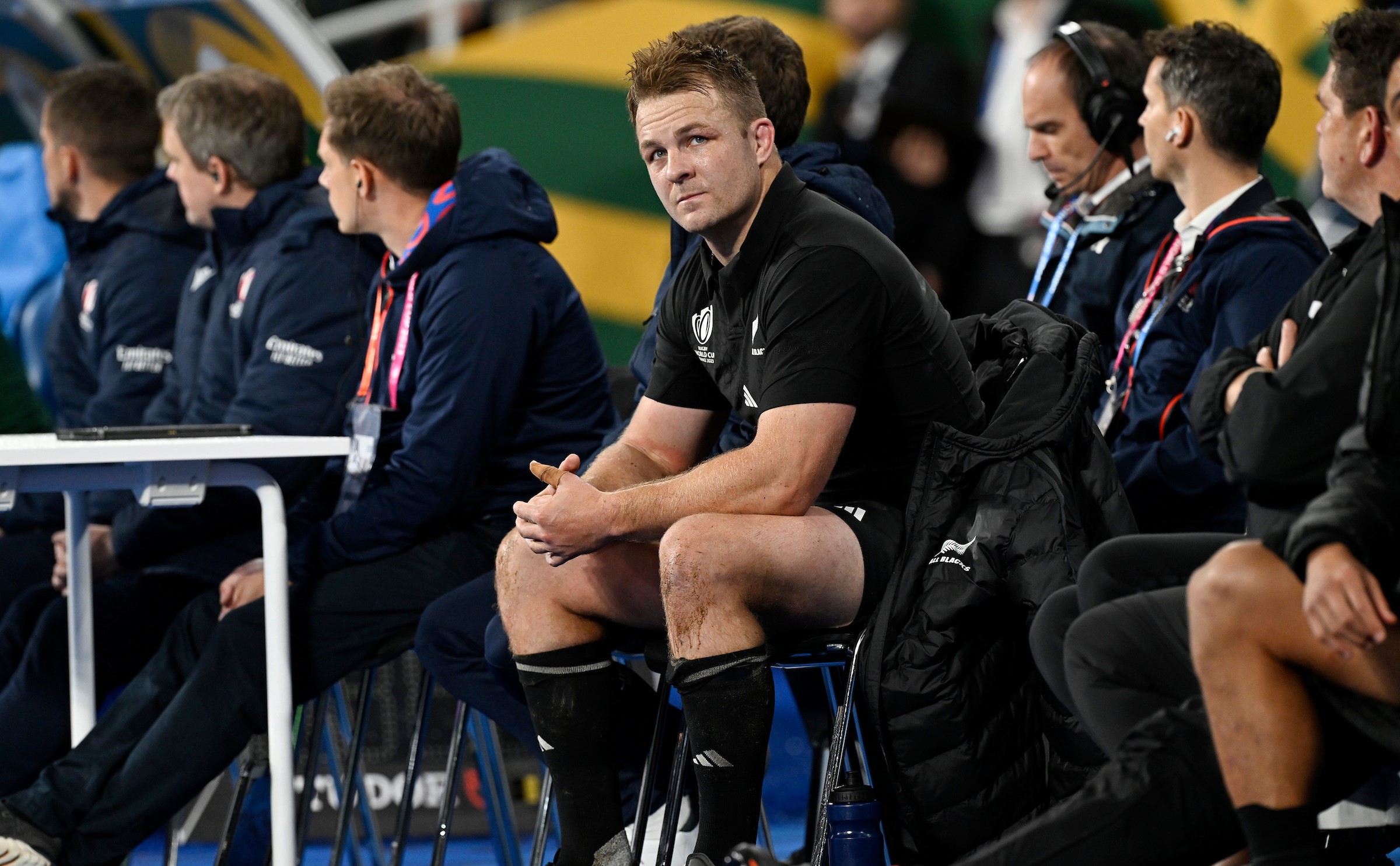 All Blacks skipper Sam Cane after receiving his red card.