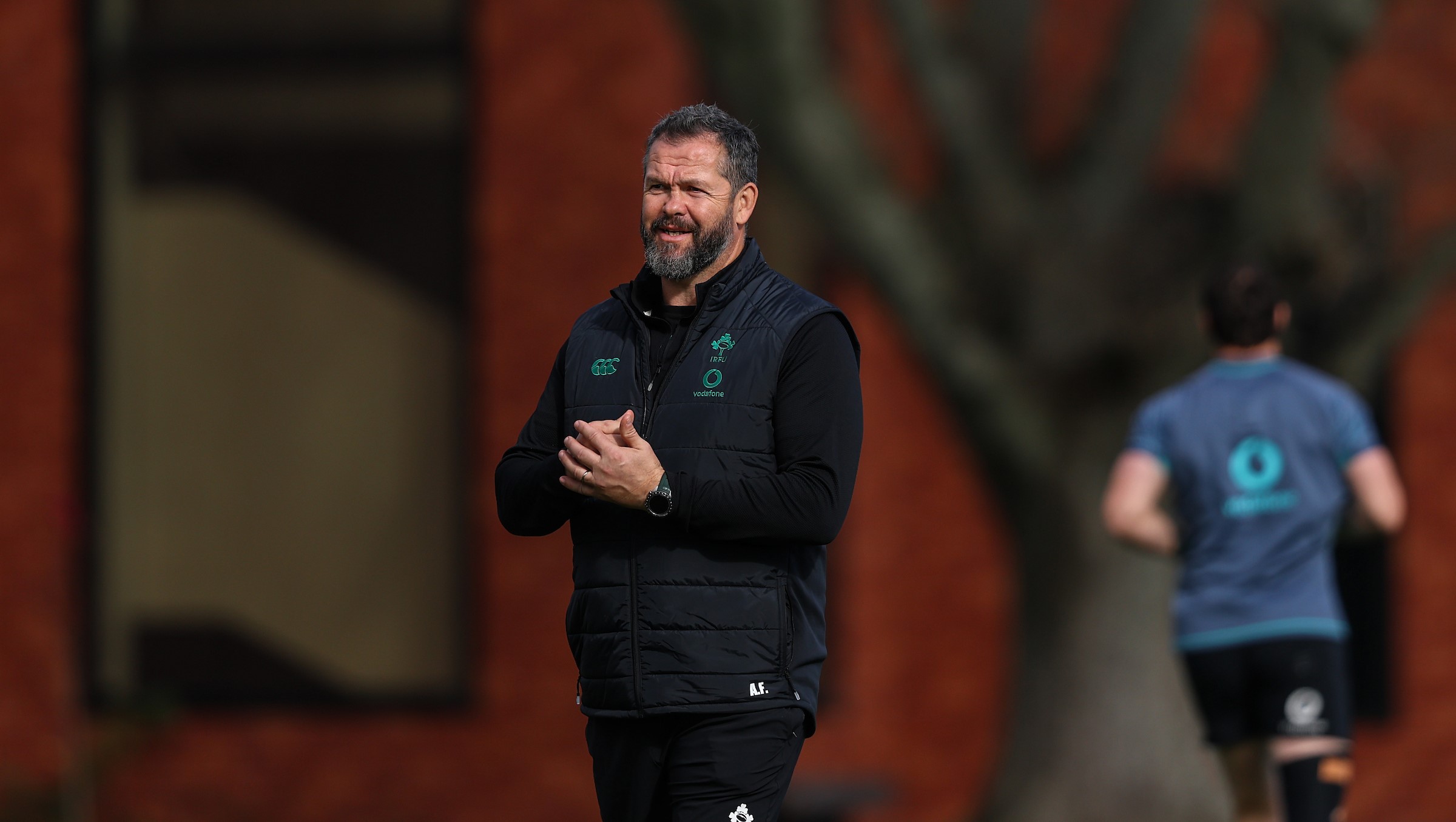 Ireland coach Andy Farrell overseas training at Auckland's King's College this week.