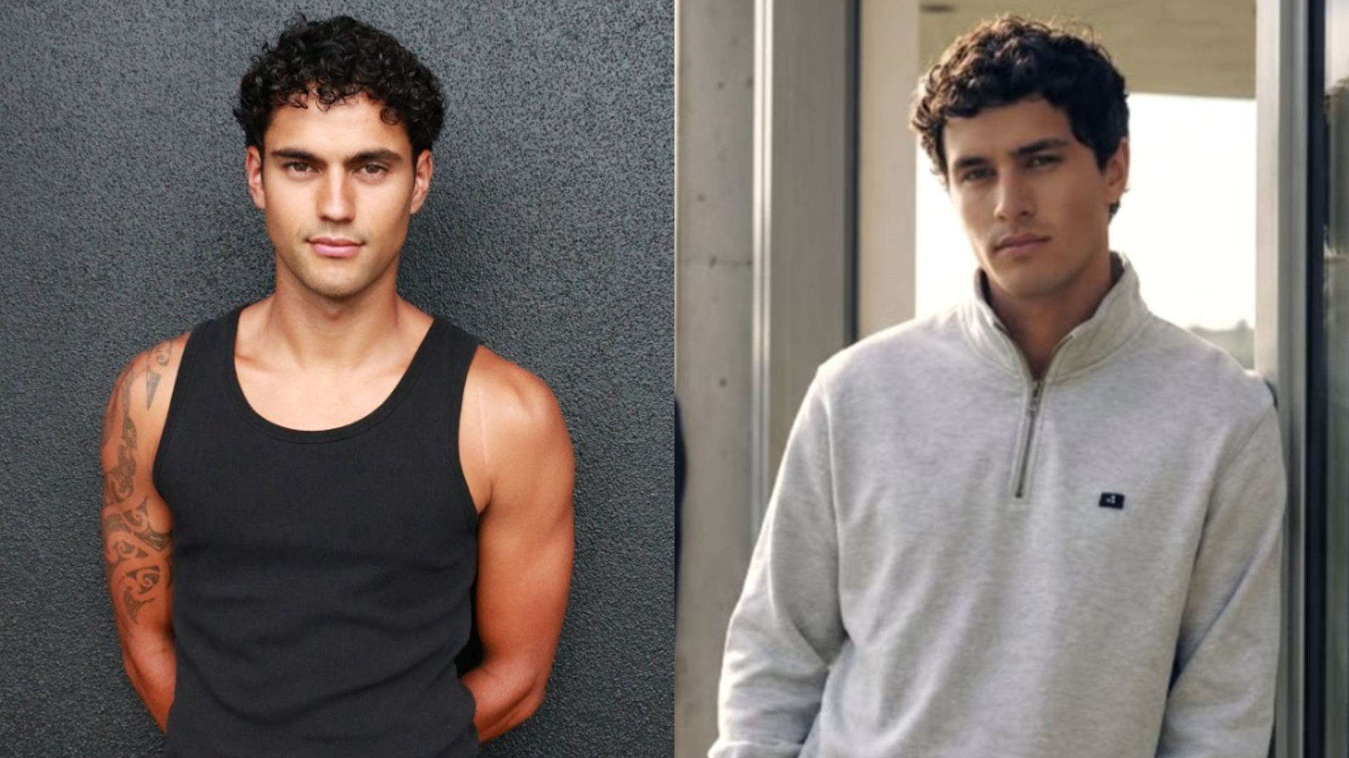 Elijah Timmins-Scanlon (left) and what he says is an AI-generated model based on himself and other models (right).