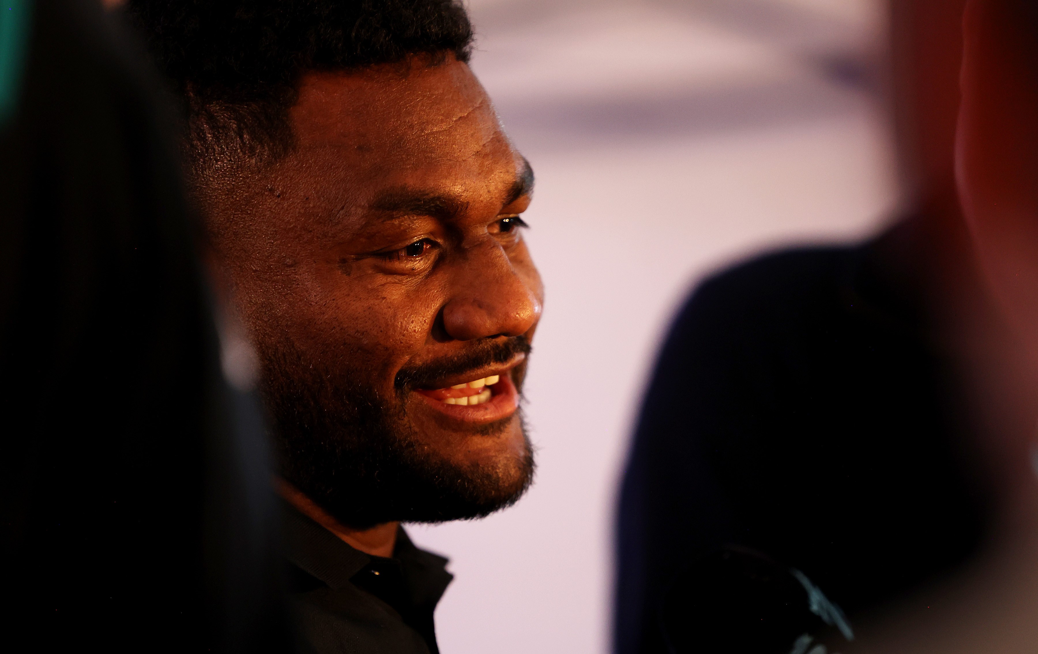 Timoci Tavatavanawai speaks to the media during the All Blacks' squad announcement recently.