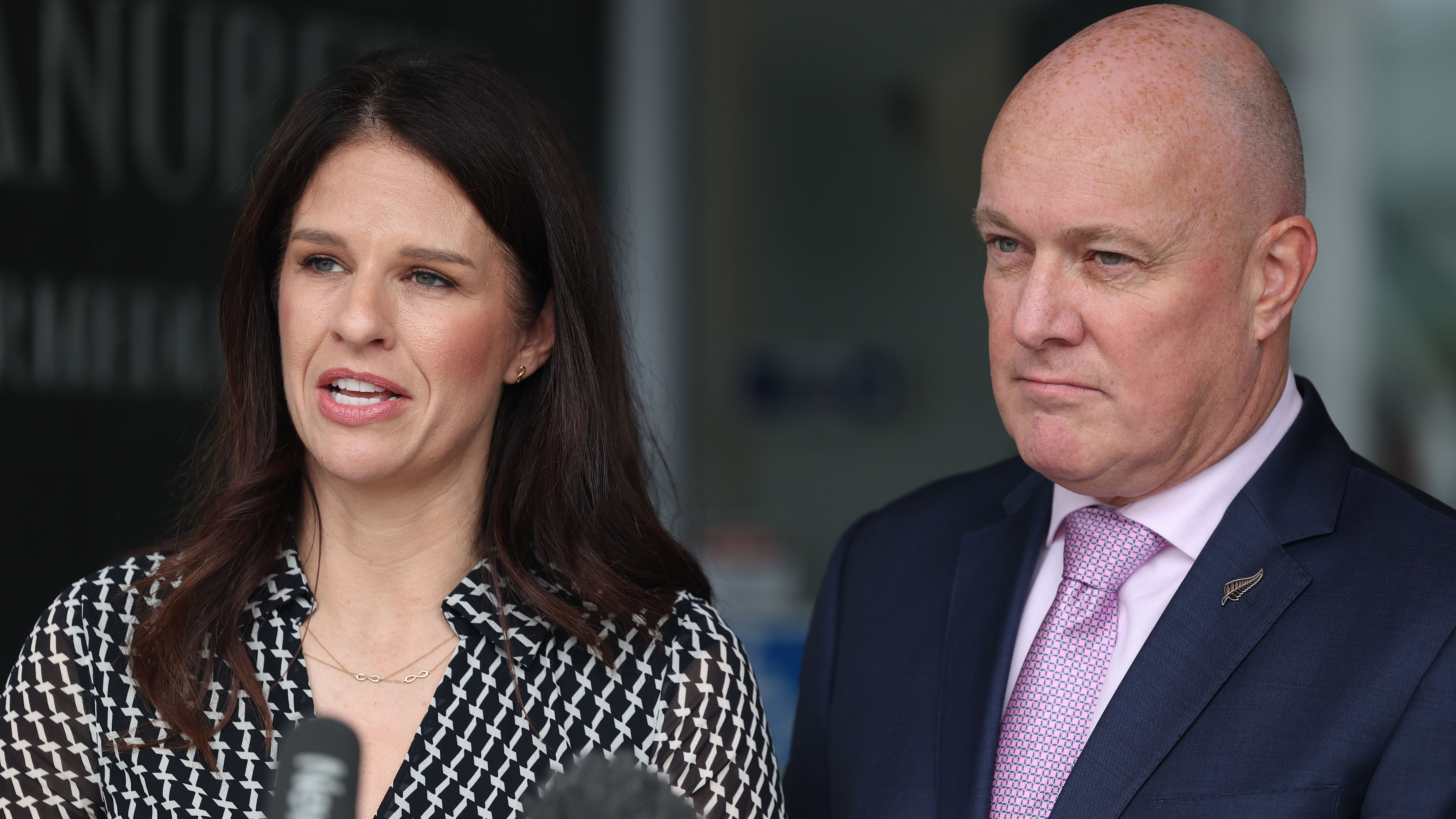 Erica Stanford, seen here with Prime Minister Christopher Luxon, has had to front over high profile changes in her time as Education Minister.