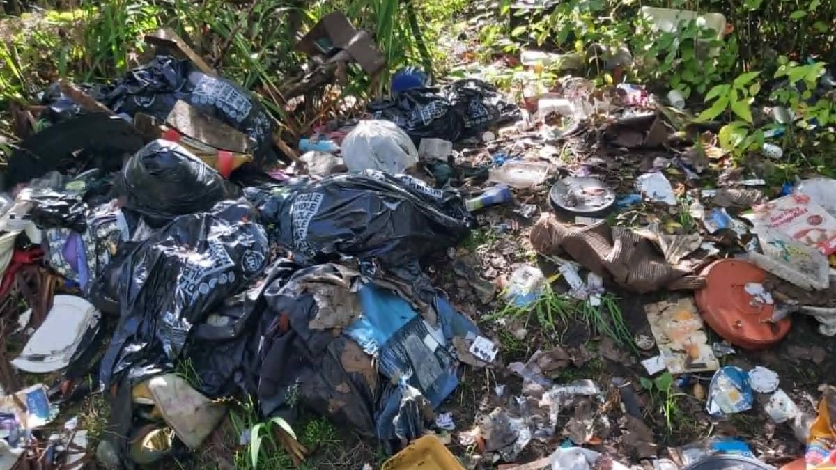 One of the fly-tipping sites near Westport's North Beach. Source: Danny Hakaraia 