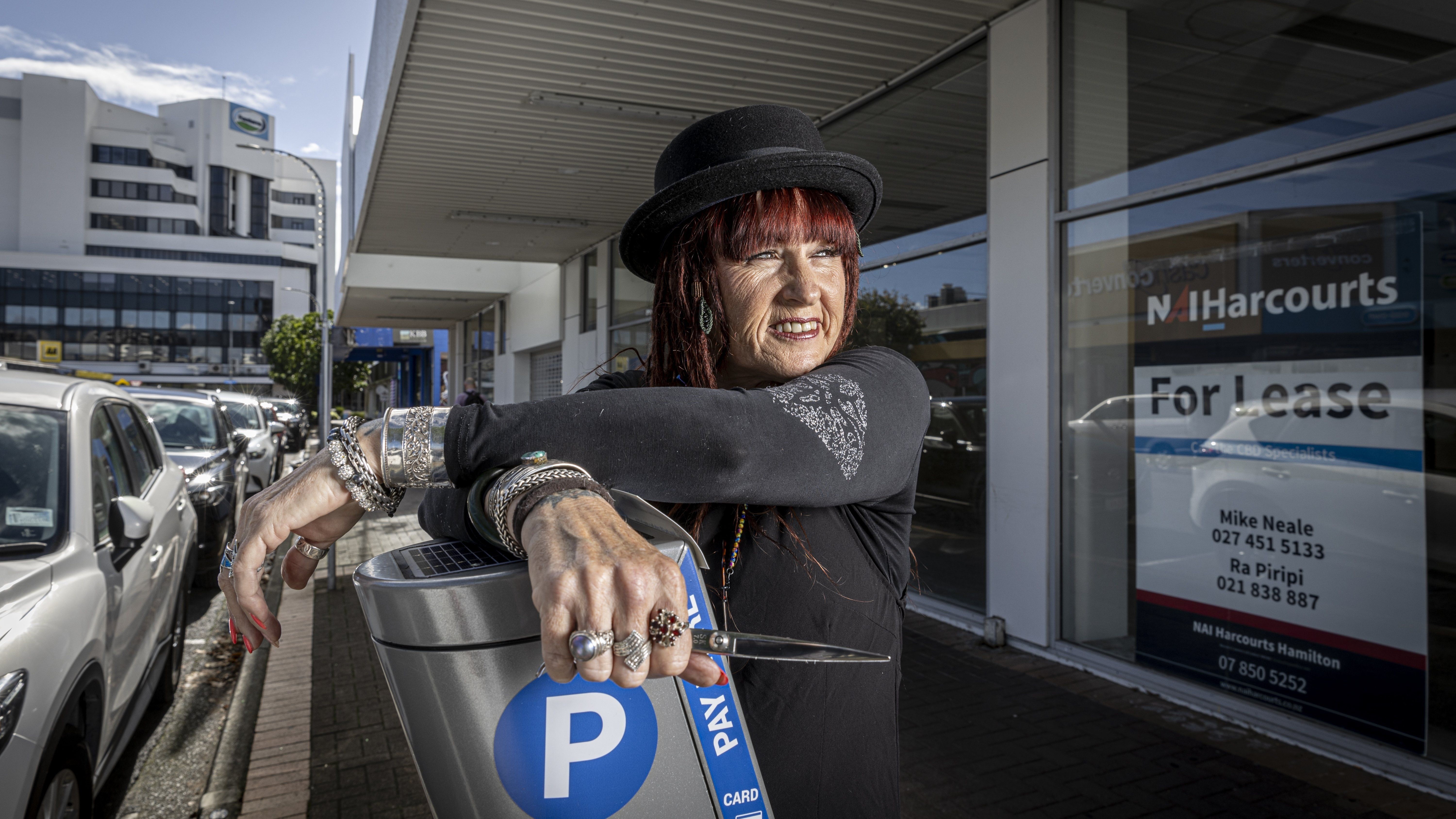 Barber on Barton owner Gini Berggren said the confusing kiosks lead to many of her customers and others getting tickets. (Source: Christel Yardley / Waikato Times)