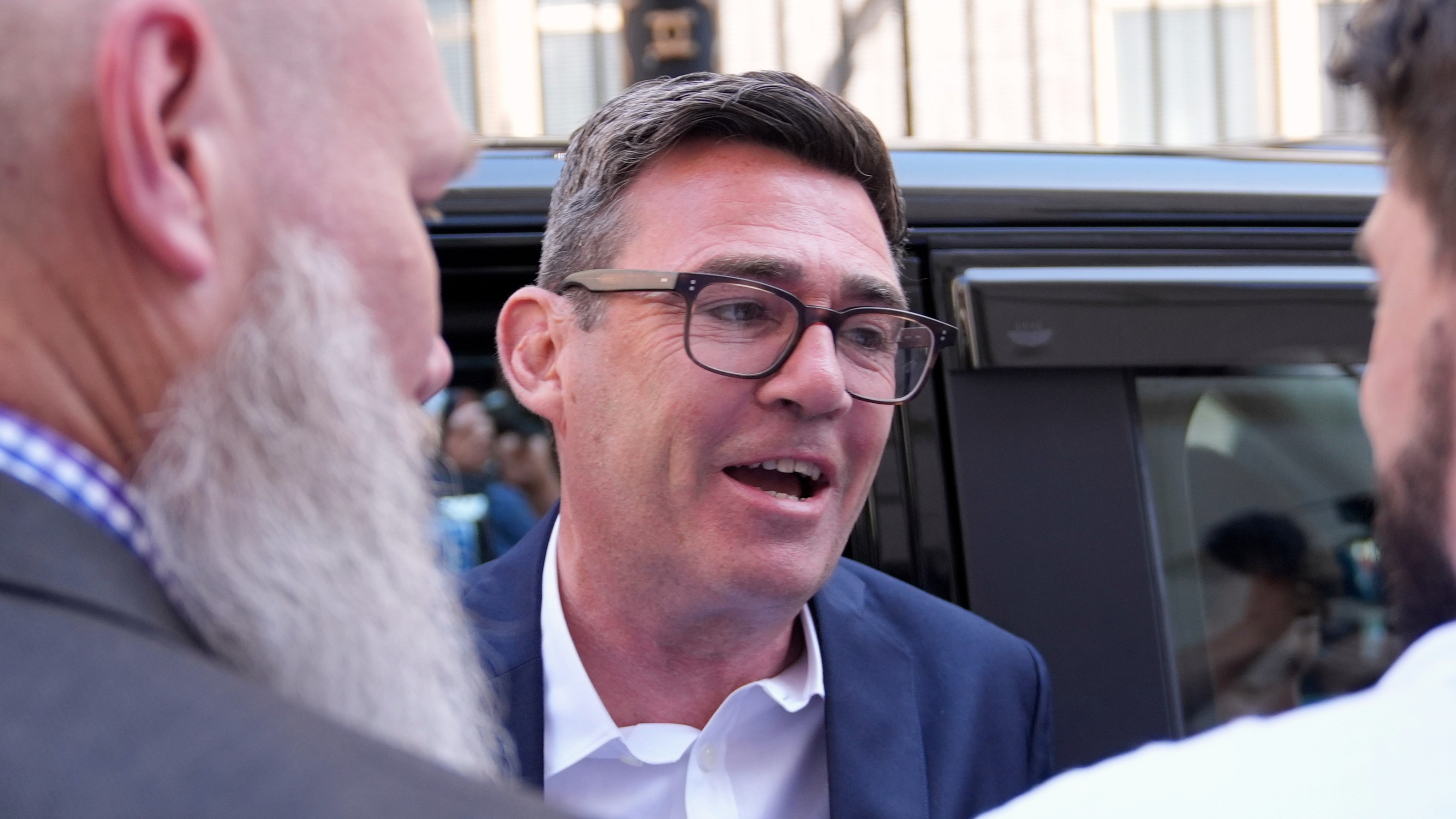 Andy Burnham arrives at Portcullis House in Westminster, central London, Monday June 22, 2026.
