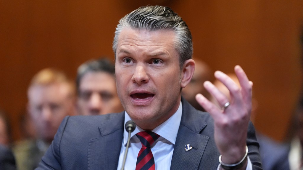 US Defence Secretary Pete Hegseth testifies at a Senate Appropriations subcommittee hearing, May 12, 2026, in Washington (file image).