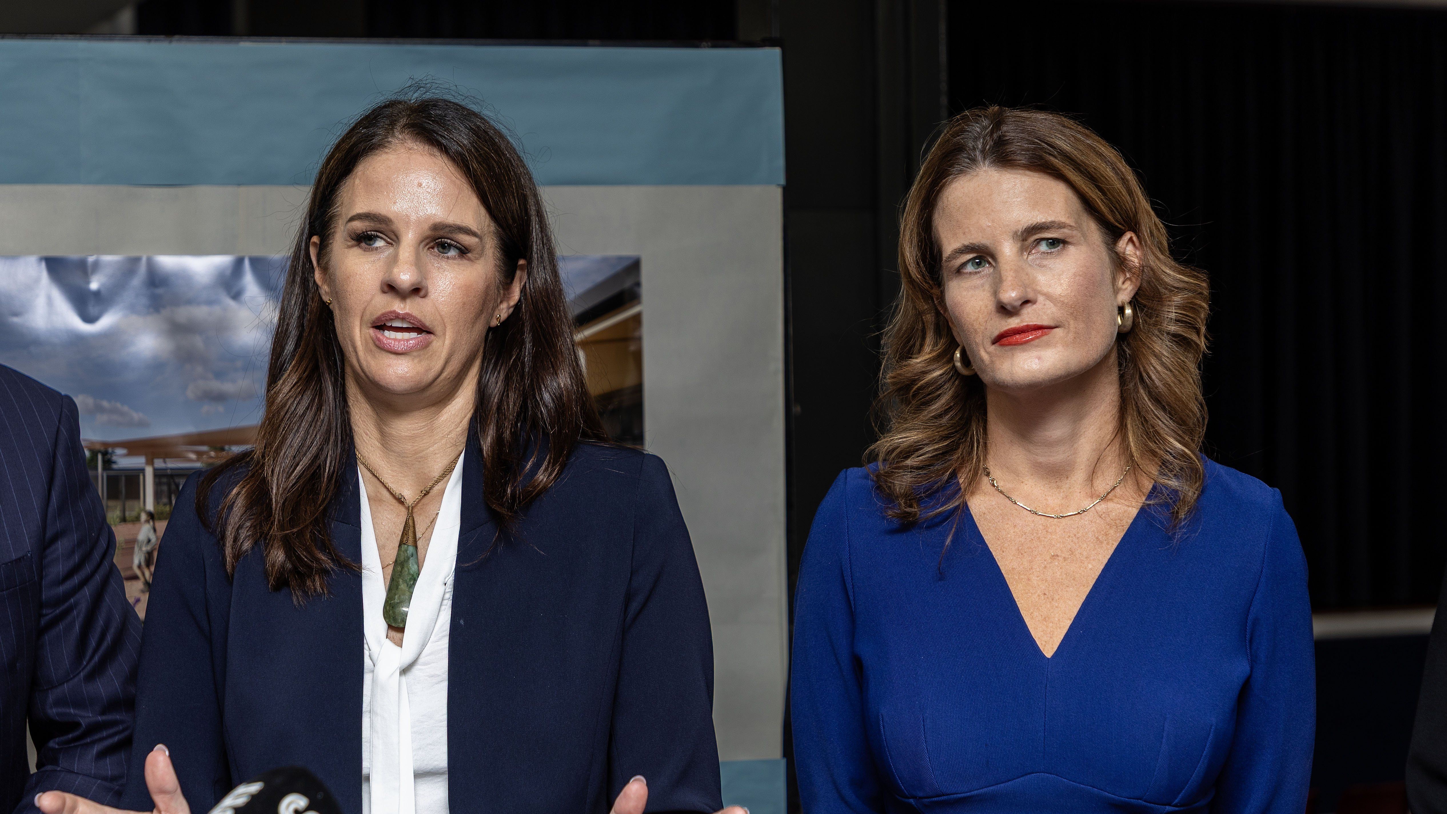 Finance minister Nicola Willis, right, is looking to streamline public services and save money by cutting 14% of the total public sector by July 2029.