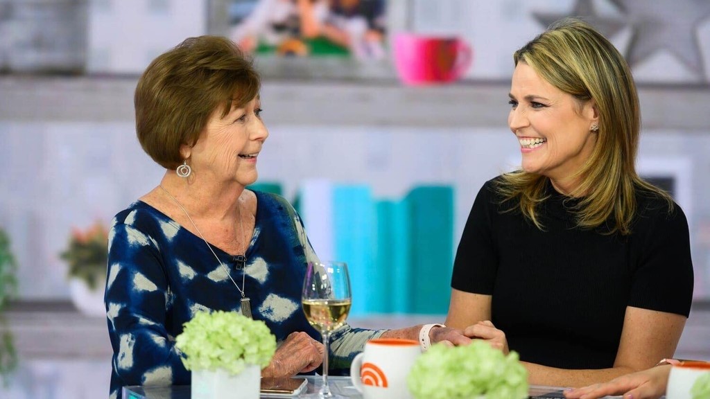 Savannah Guthrie, right, and her mum Nancy speak, Wednesday, April 17, 2019, in New York. (Source: NBCUniversal via AP)