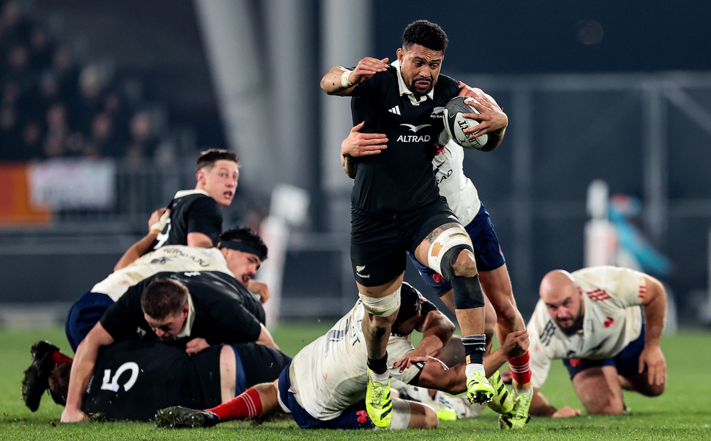 Ardie Savea, in action for the All Blacks in the first Test, will captain the team in Wellington.