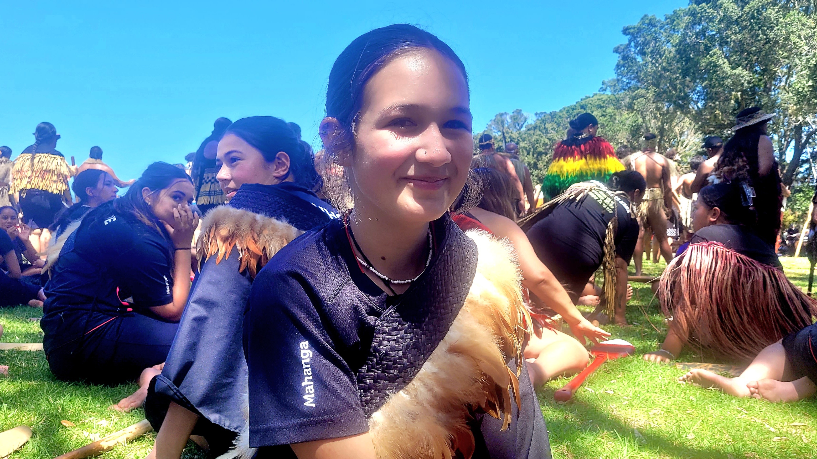 Carmen Bidois and her school group drove for 15 hours to get to Waitangi. 
