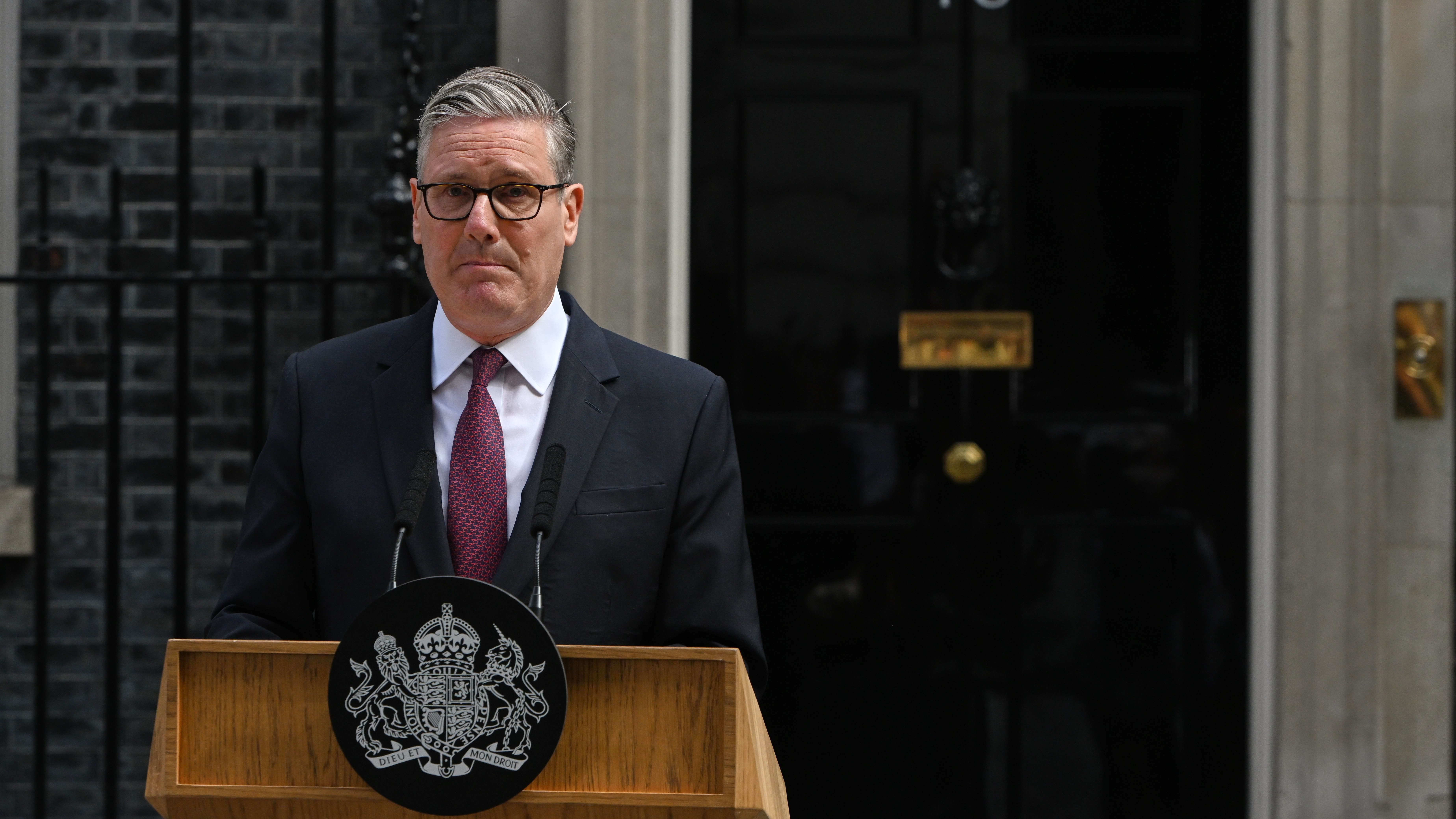 Britain's Prime Minister Keir Starmer speaks to the media outside 10 Downing Street to announce his resignation in London, Monday, June 22, 2026.