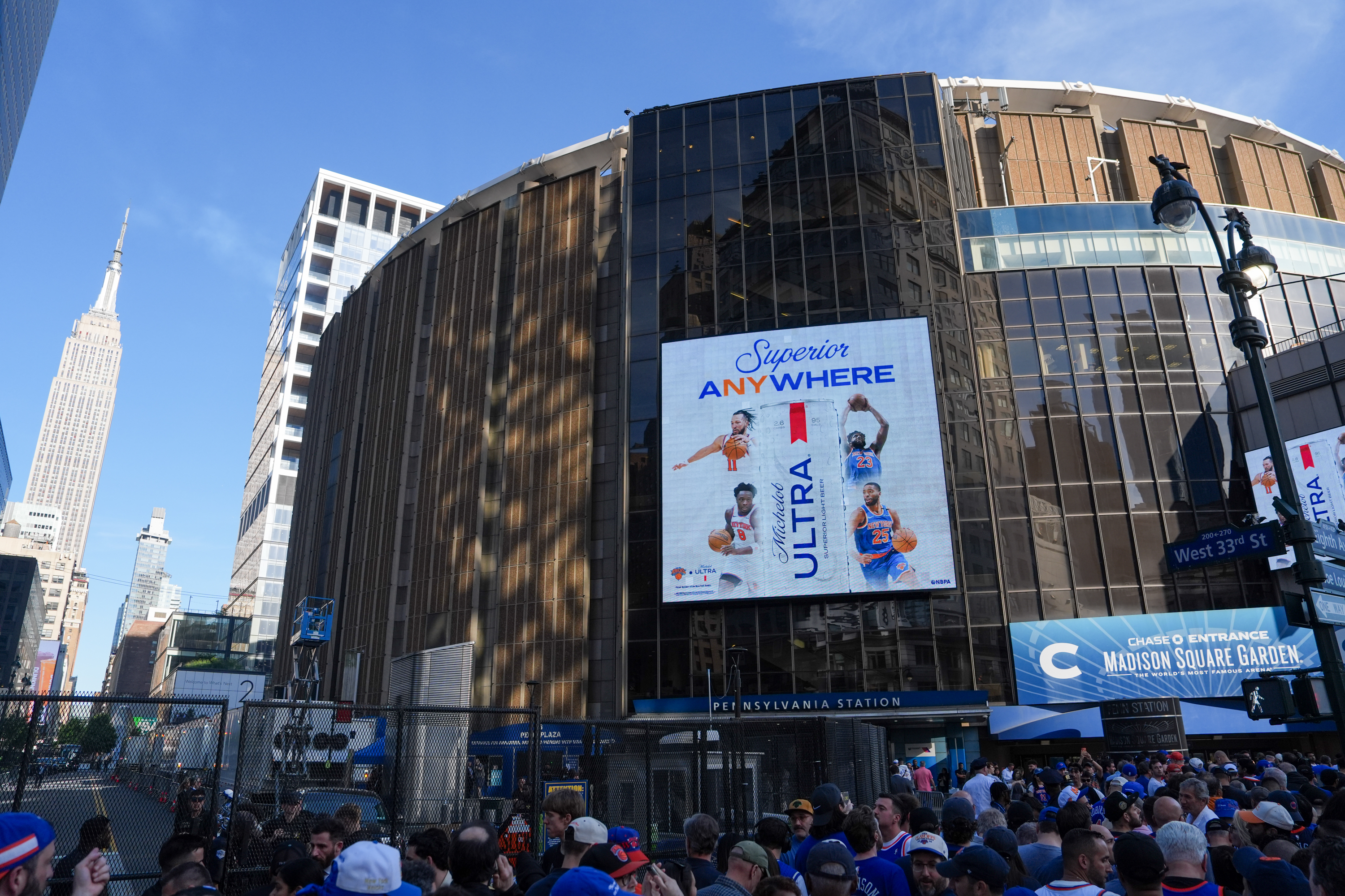Madison Square Garden ahead of Game 3 of the NBA Finals, Monday, June 8, 2026, in New York.